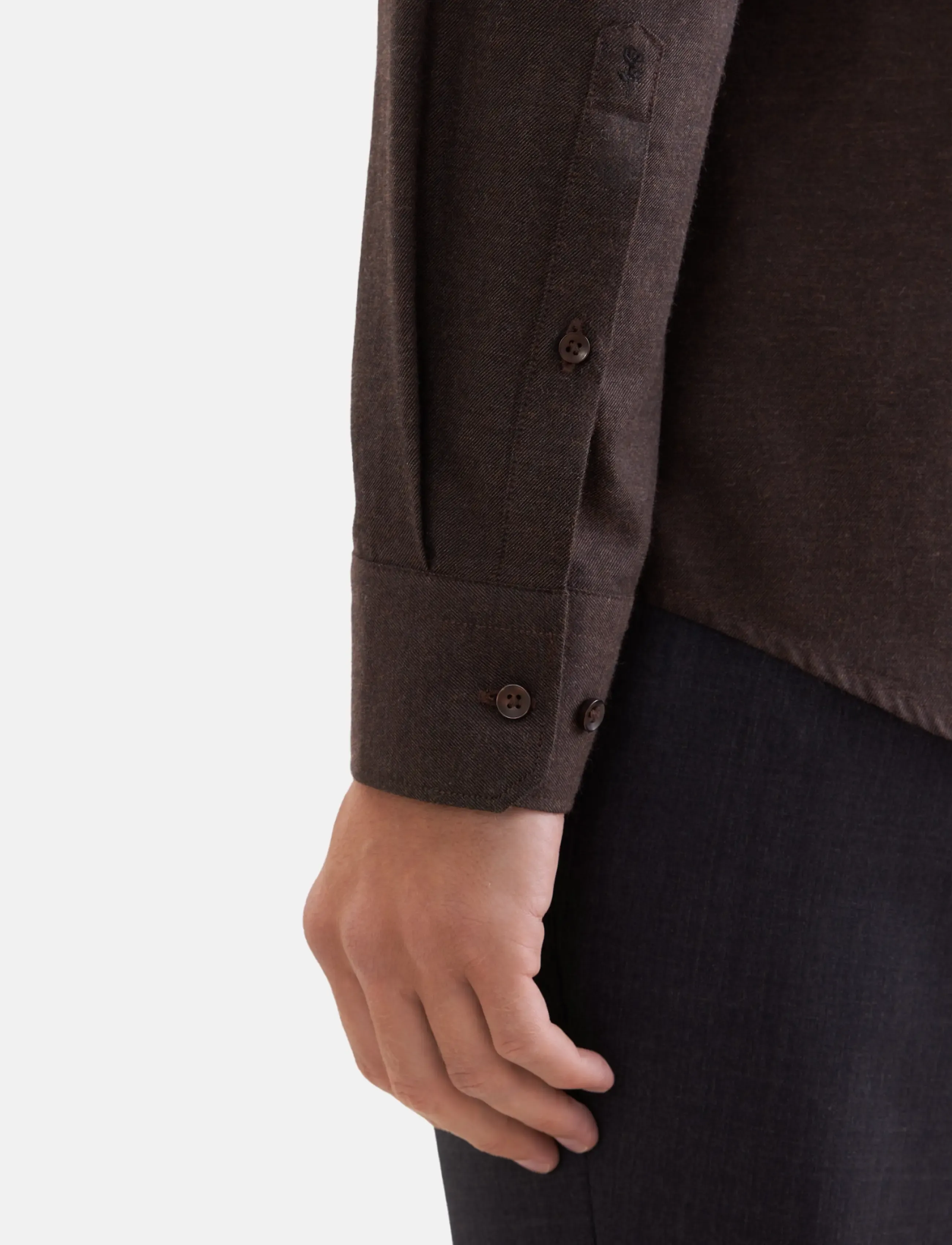 Seidensticker - Business shirt Slim - dark brown - 4