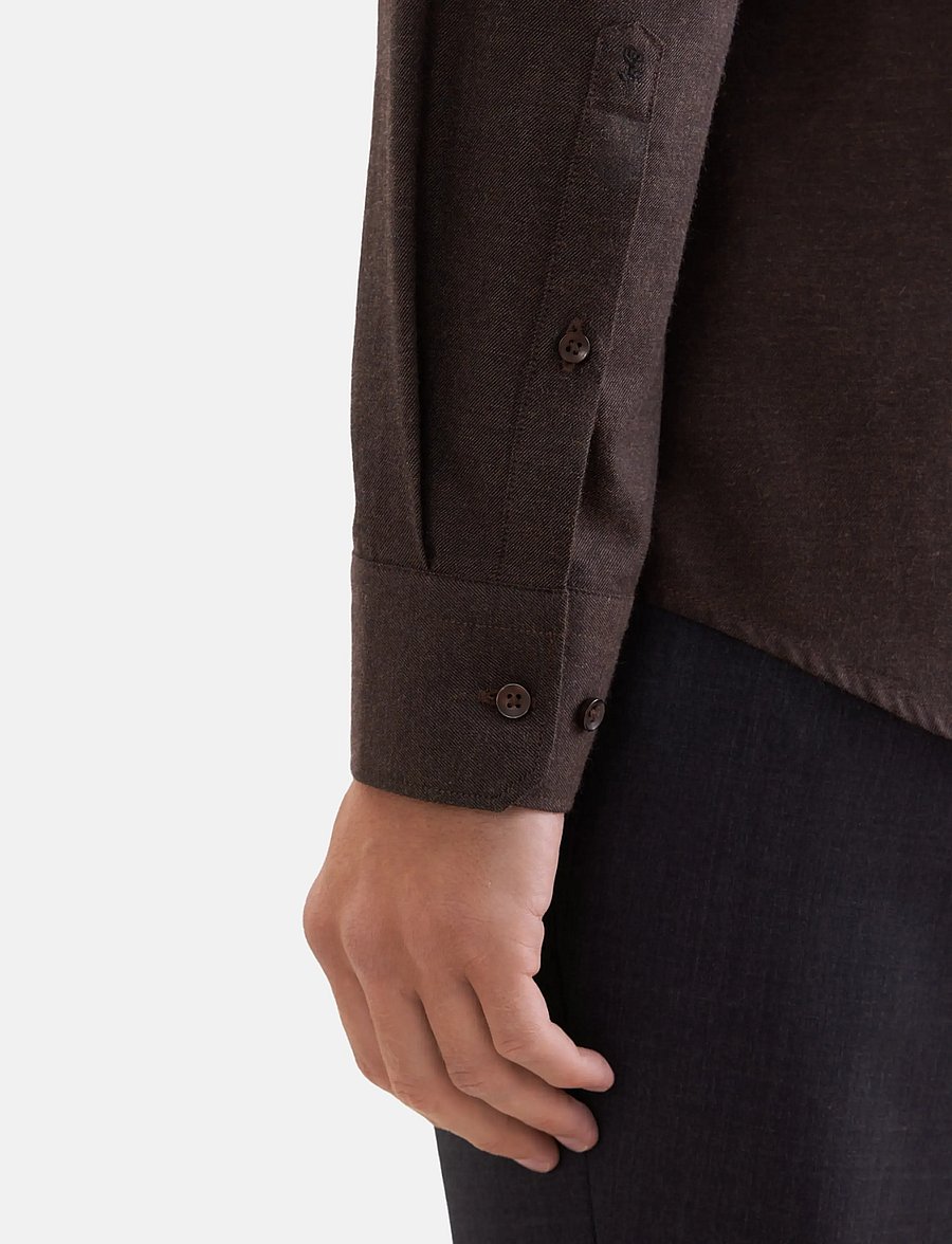 Seidensticker - Business shirt Slim - dark brown - 4