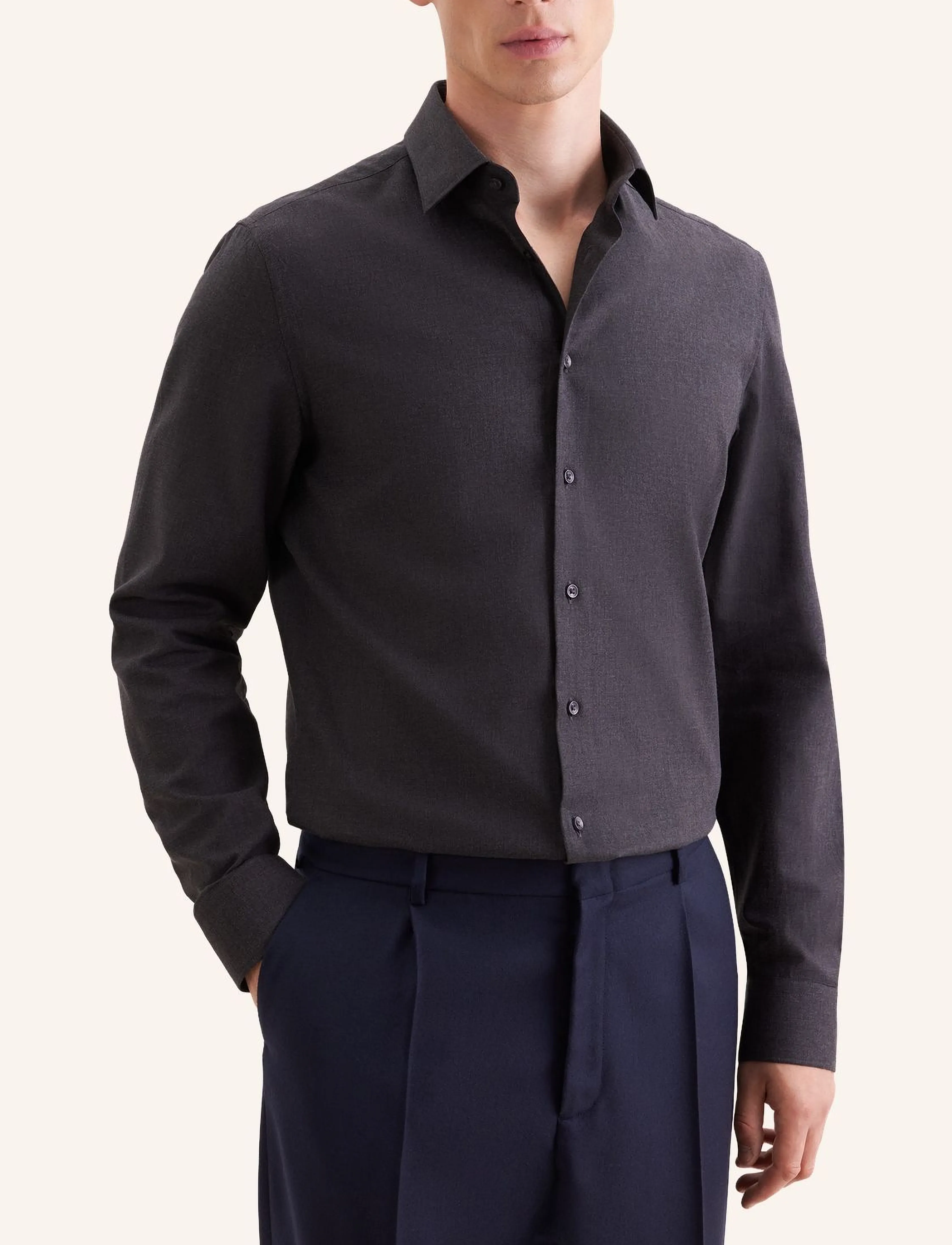 Seidensticker Business shirt Slim - Formelle Hemden - MID GREY / grey