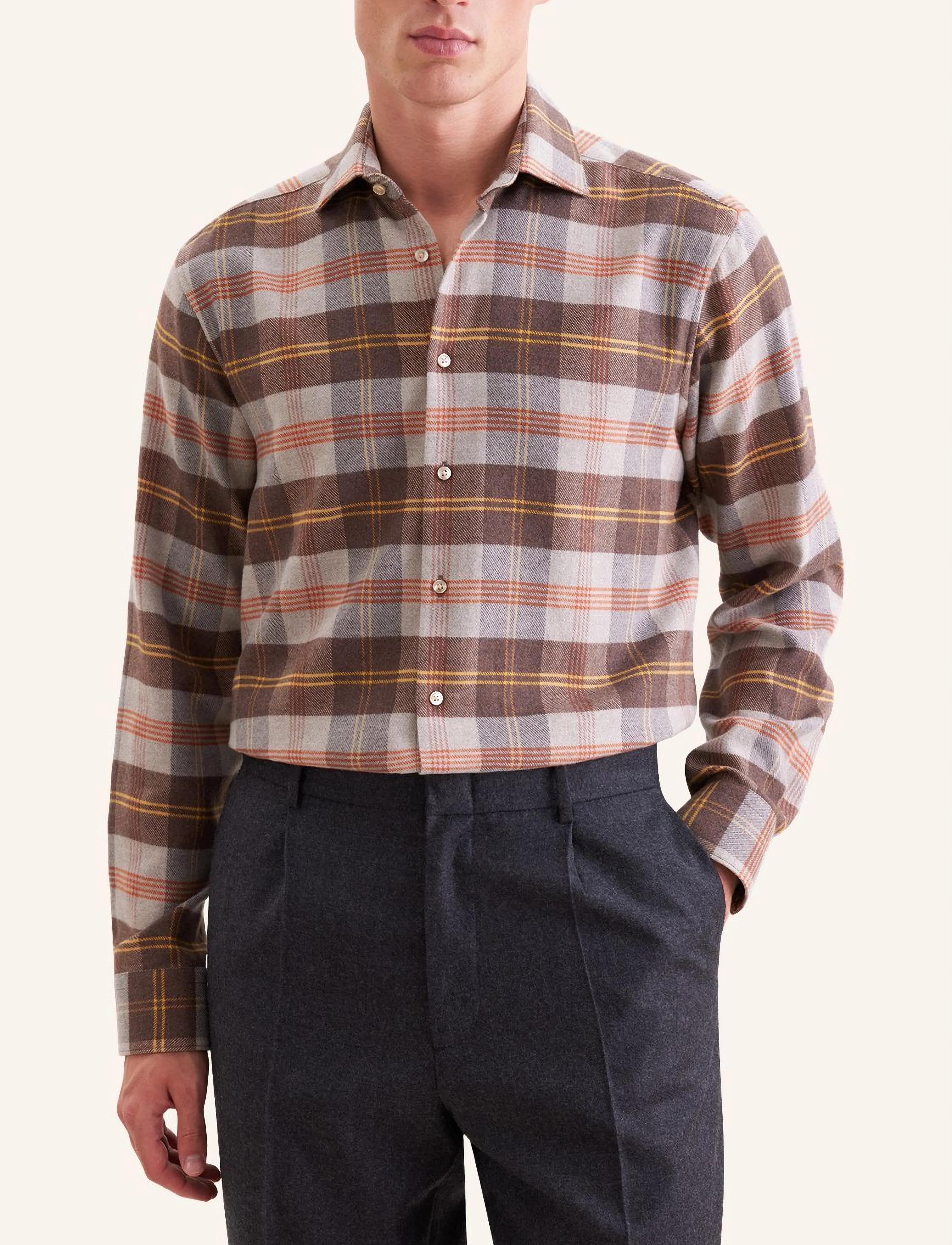 Seidensticker - Business shirt Regular - brown - 4