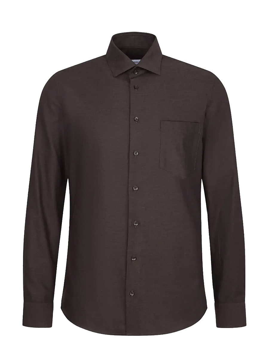 Seidensticker - Business shirt Regular - kostymskjortor - dark brown - 0