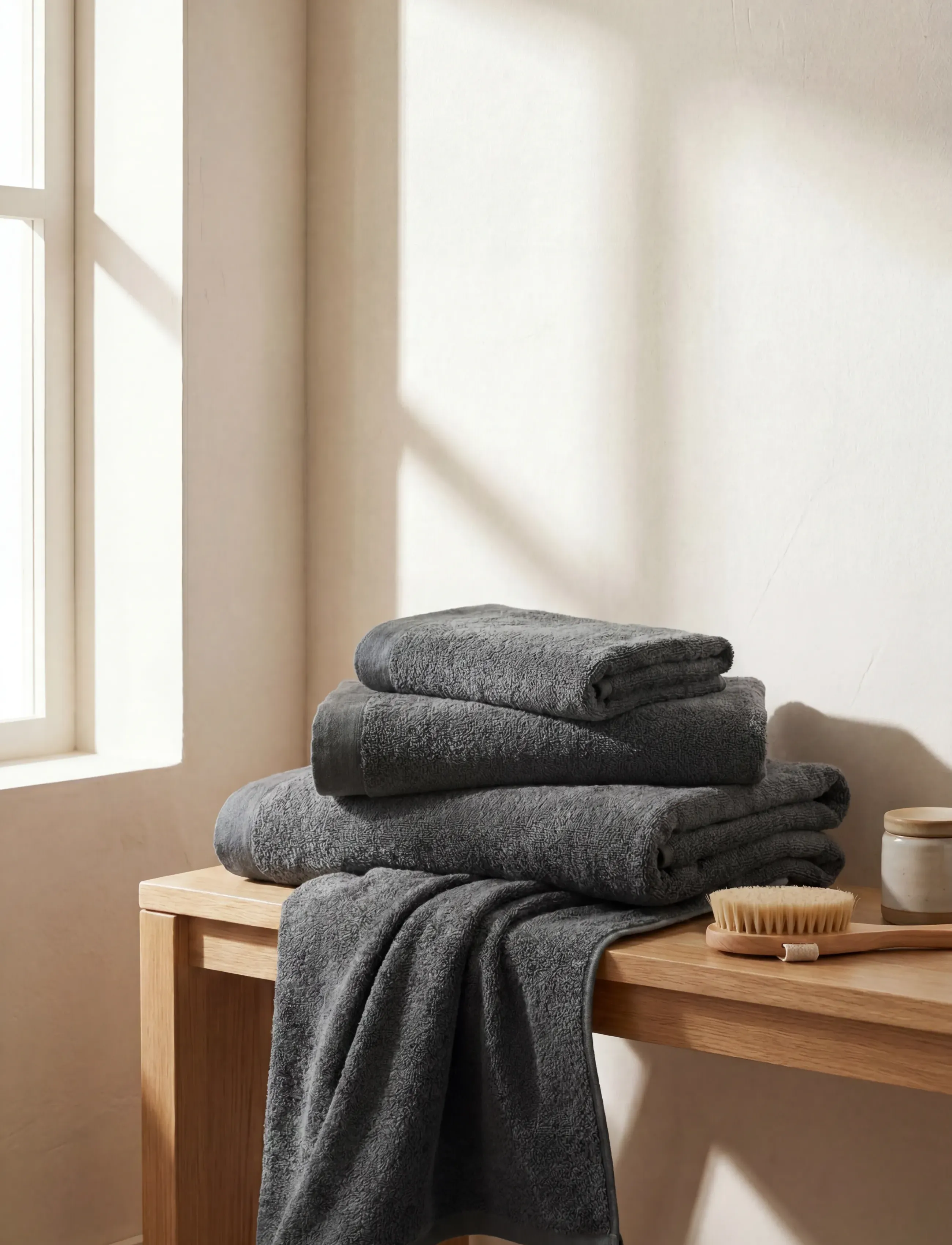 Sekan Studio - Towel Bundle - Set of 6 - Antracit - badlakan - antracit - 0