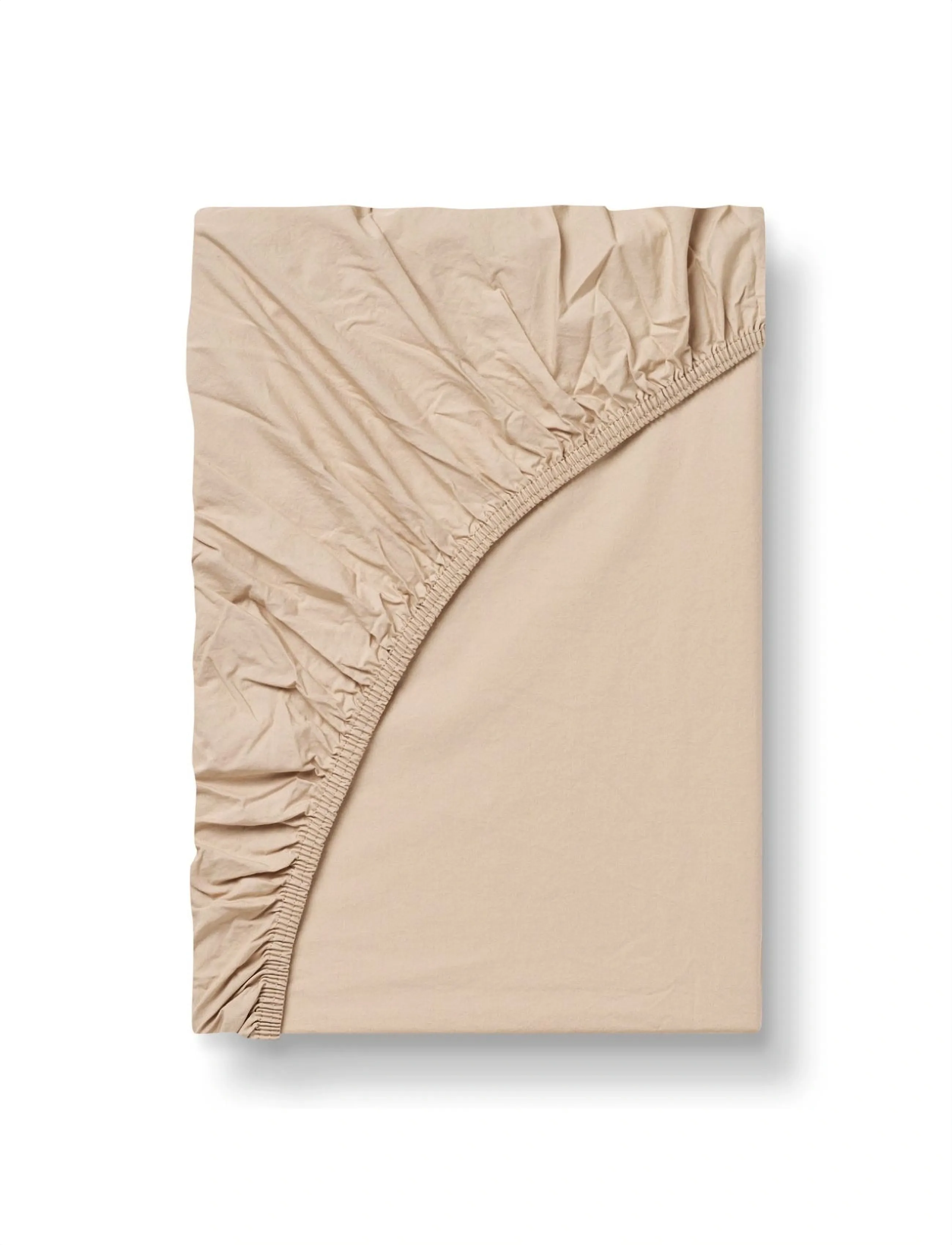 Sekan Studio Flat Sheet, 180X200, Sheets, Beige - Fitted Bed Homeware