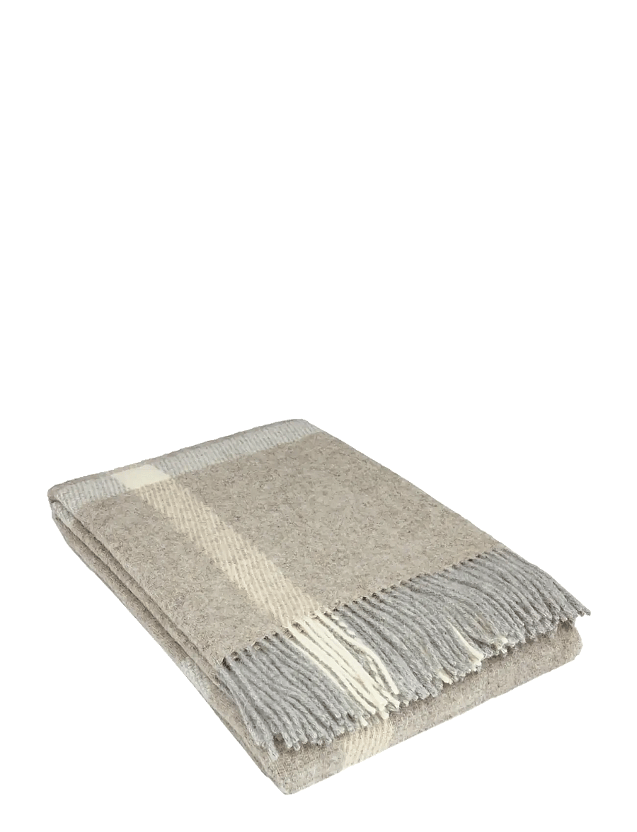 Sekan Studio - Plaid 140x200, Light Grey / Natural - decken - light grey melange natural - 0