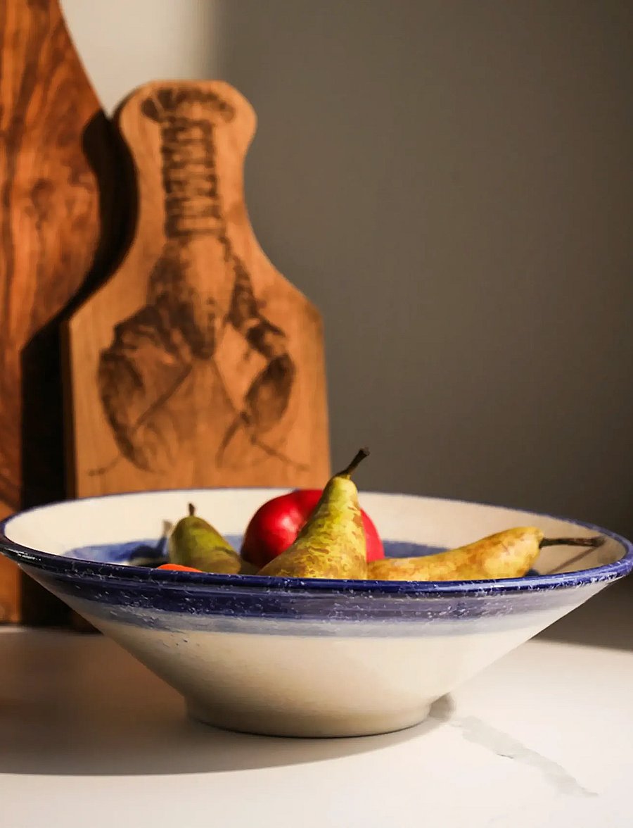 Selbrae House - Ceramic Serving Bowl - puuviljakausid - blue - 4
