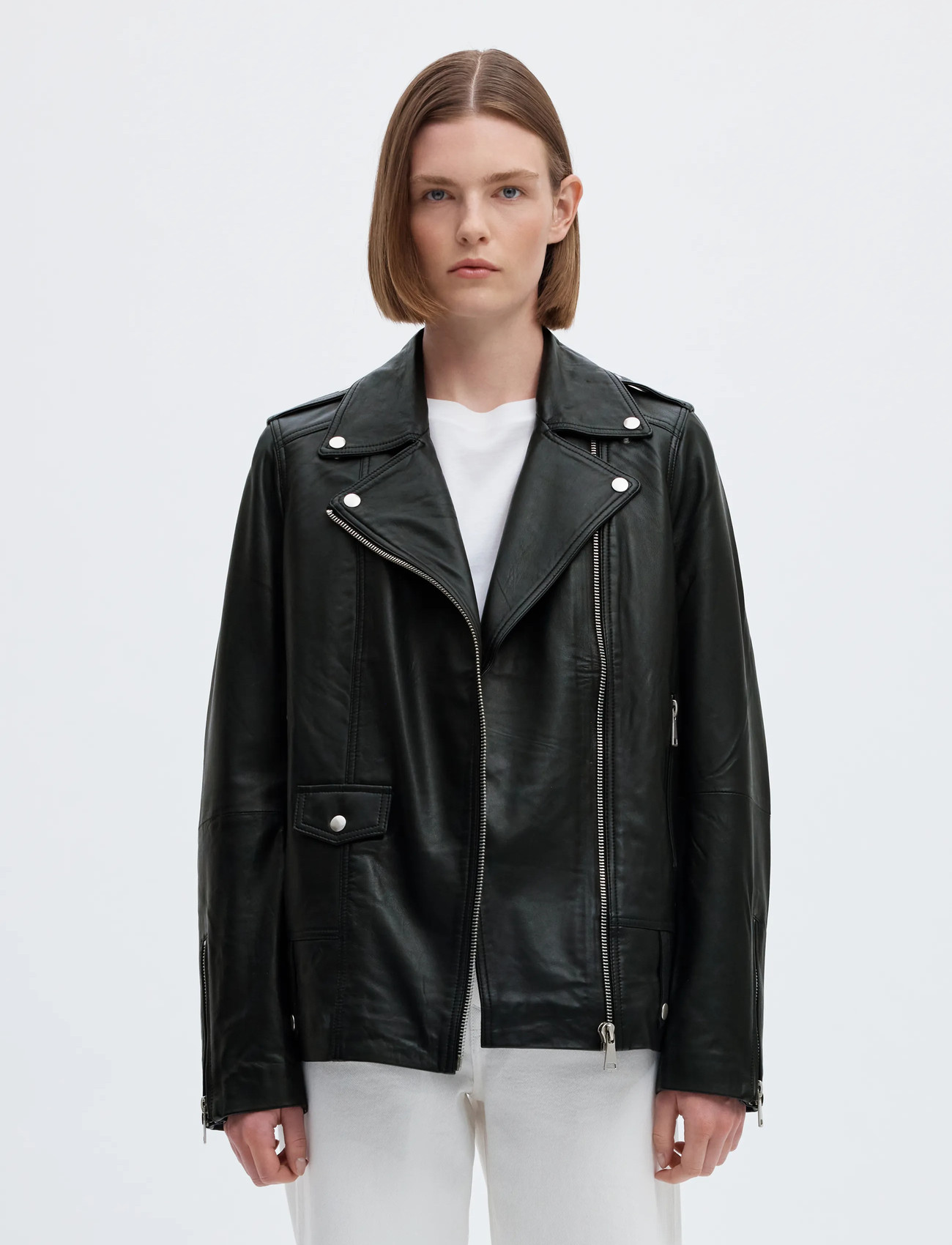 SELECTED Madison Leather Jacket jackor dam – bild 6