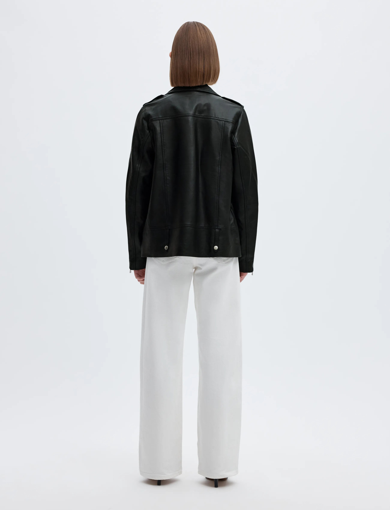 SELECTED Madison Leather Jacket jackor dam – bild 7
