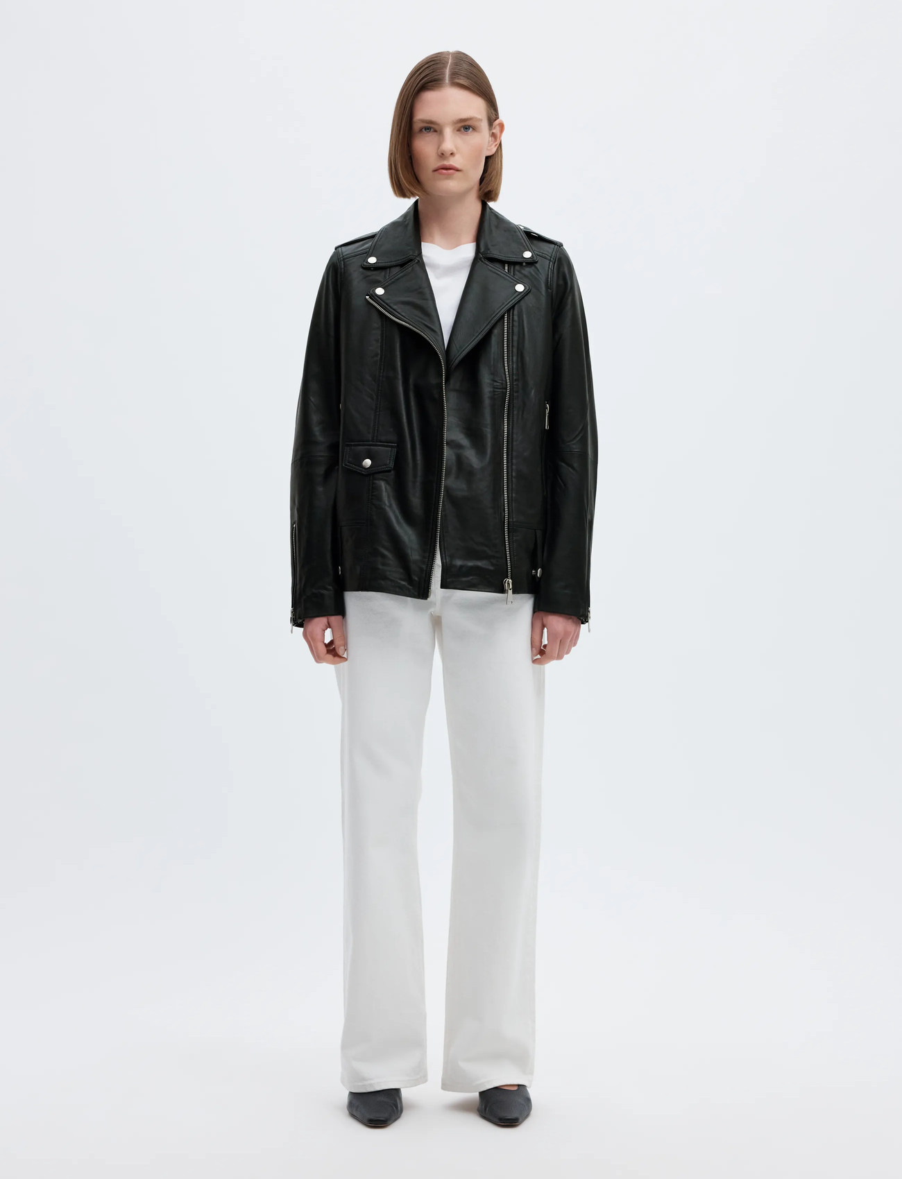 SELECTED Madison Leather Jacket jackor dam – bild 8