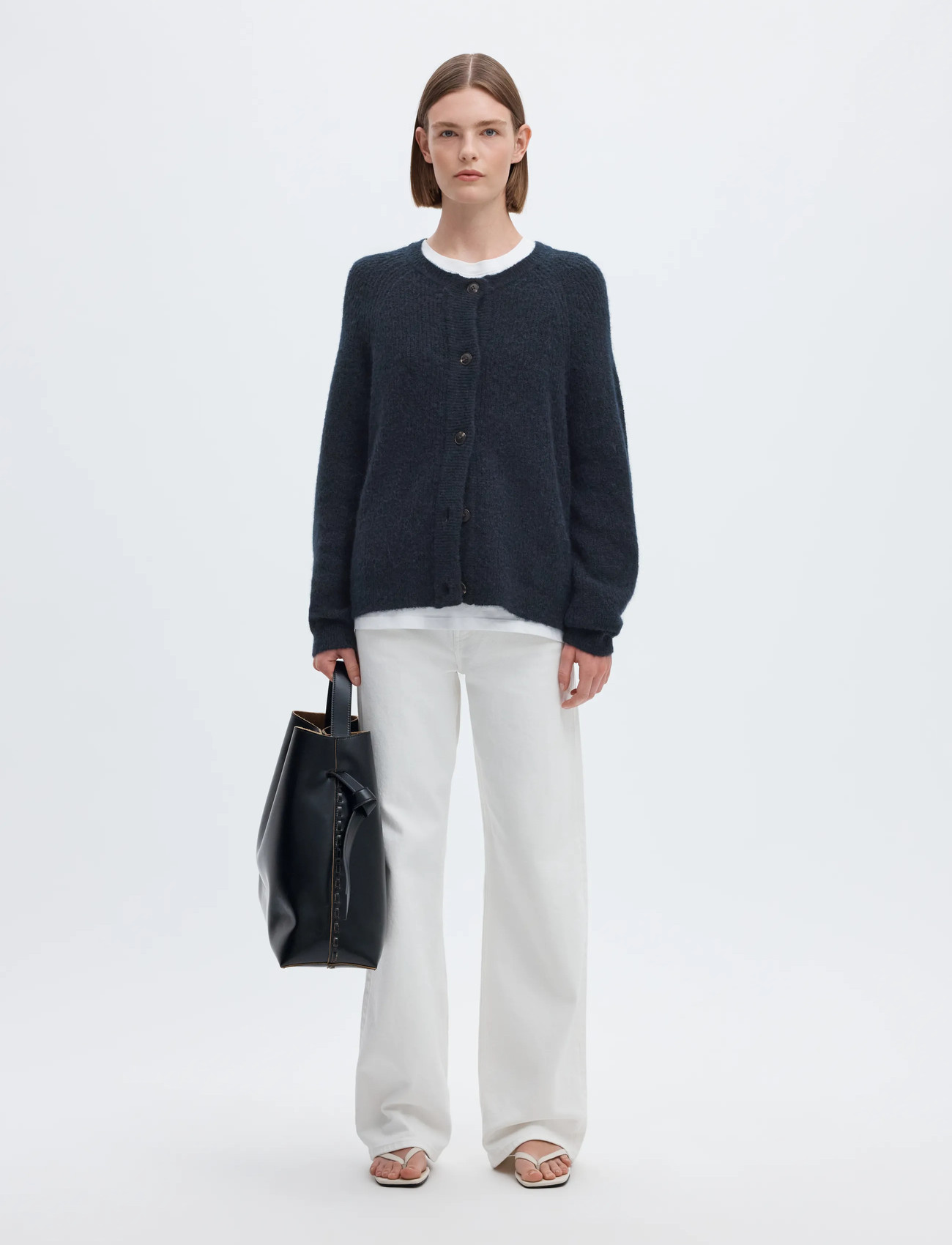 Slflulu LS knit short cardigan 9
