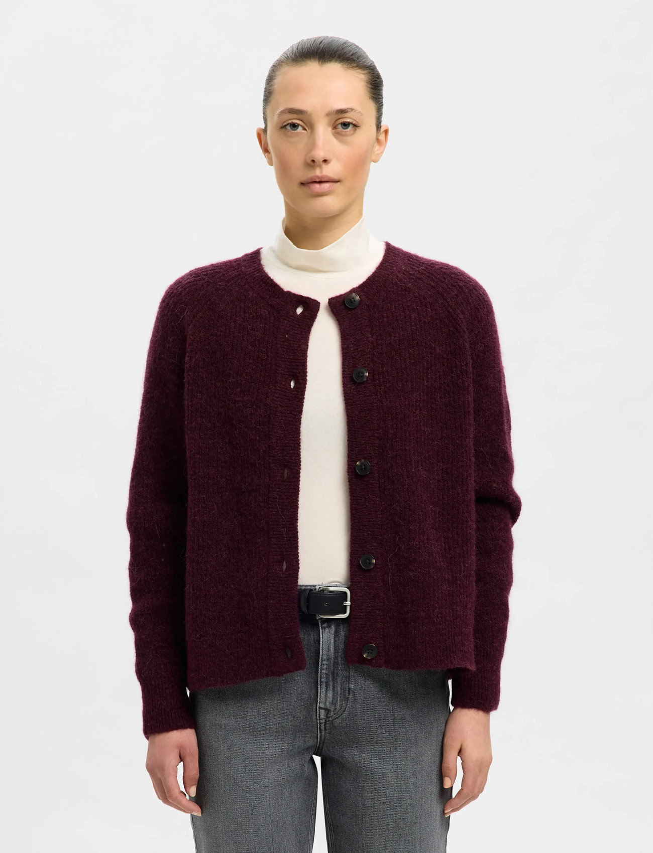 Selected Slwlulu Ls Knit Short Cardigan Noos - - S 1
