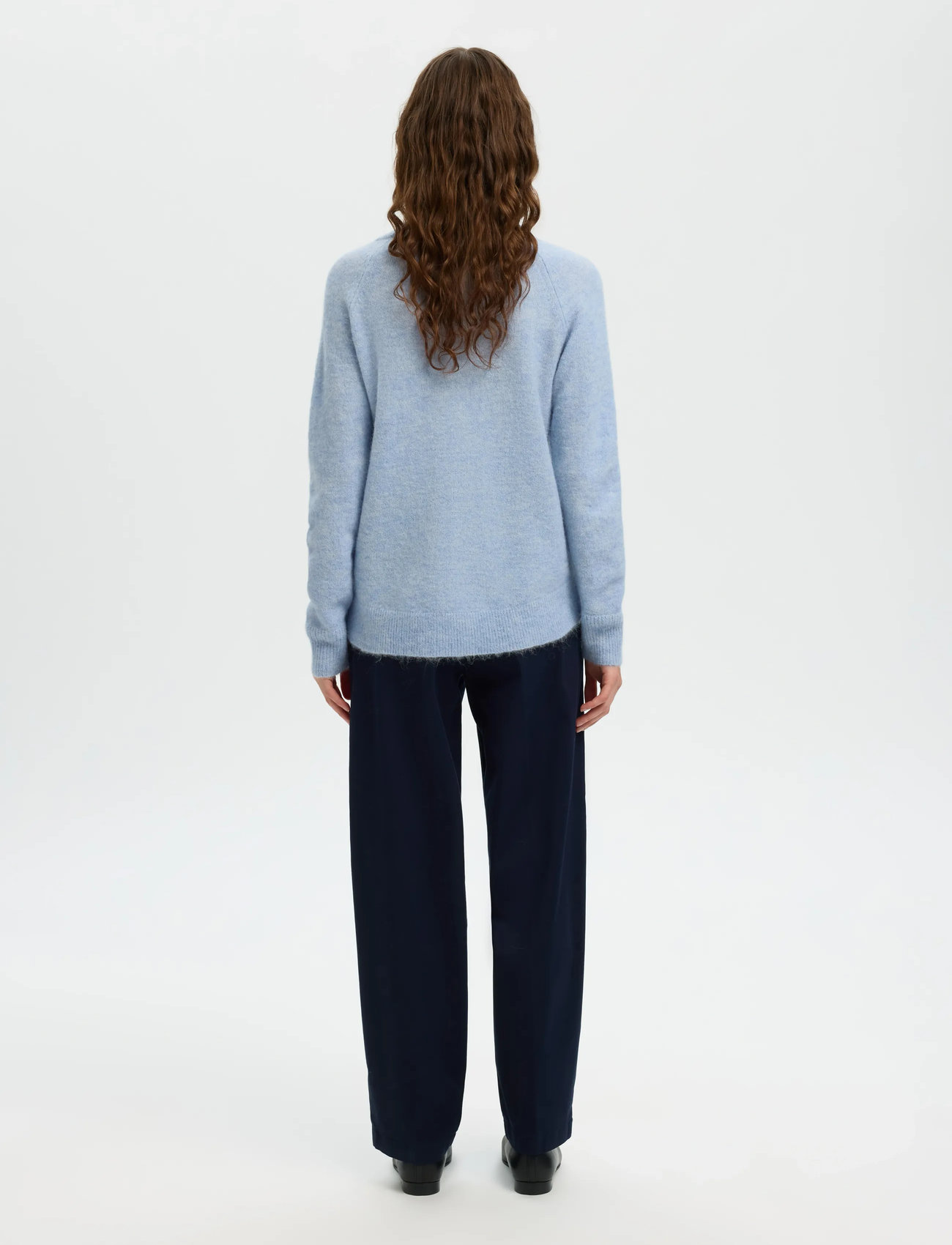 SELECTED Slflulu LS Knit O-Neck stickade tröjor dam – bild 7