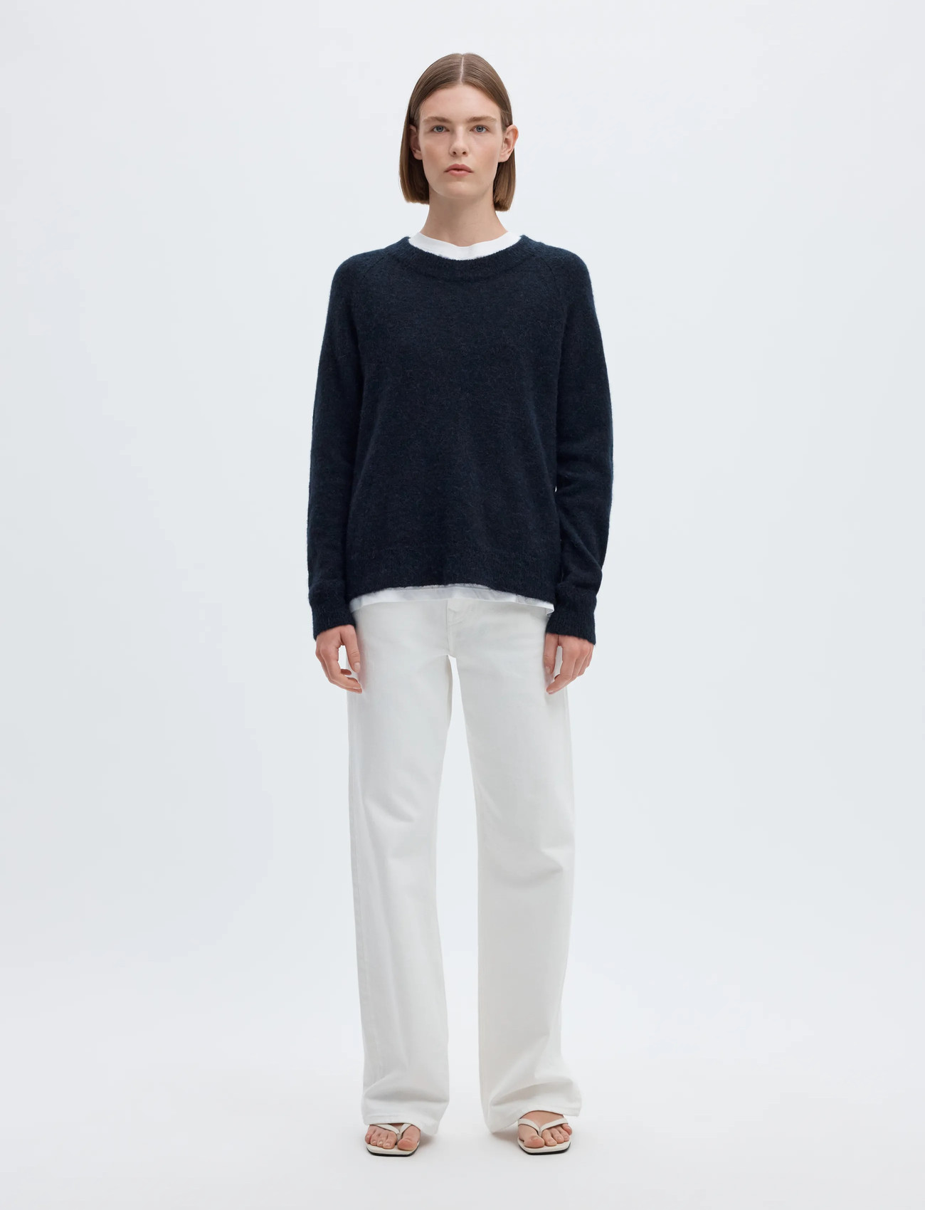 SELECTED Slflulu LS Knit O-Neck stickade tröjor dam – bild 8