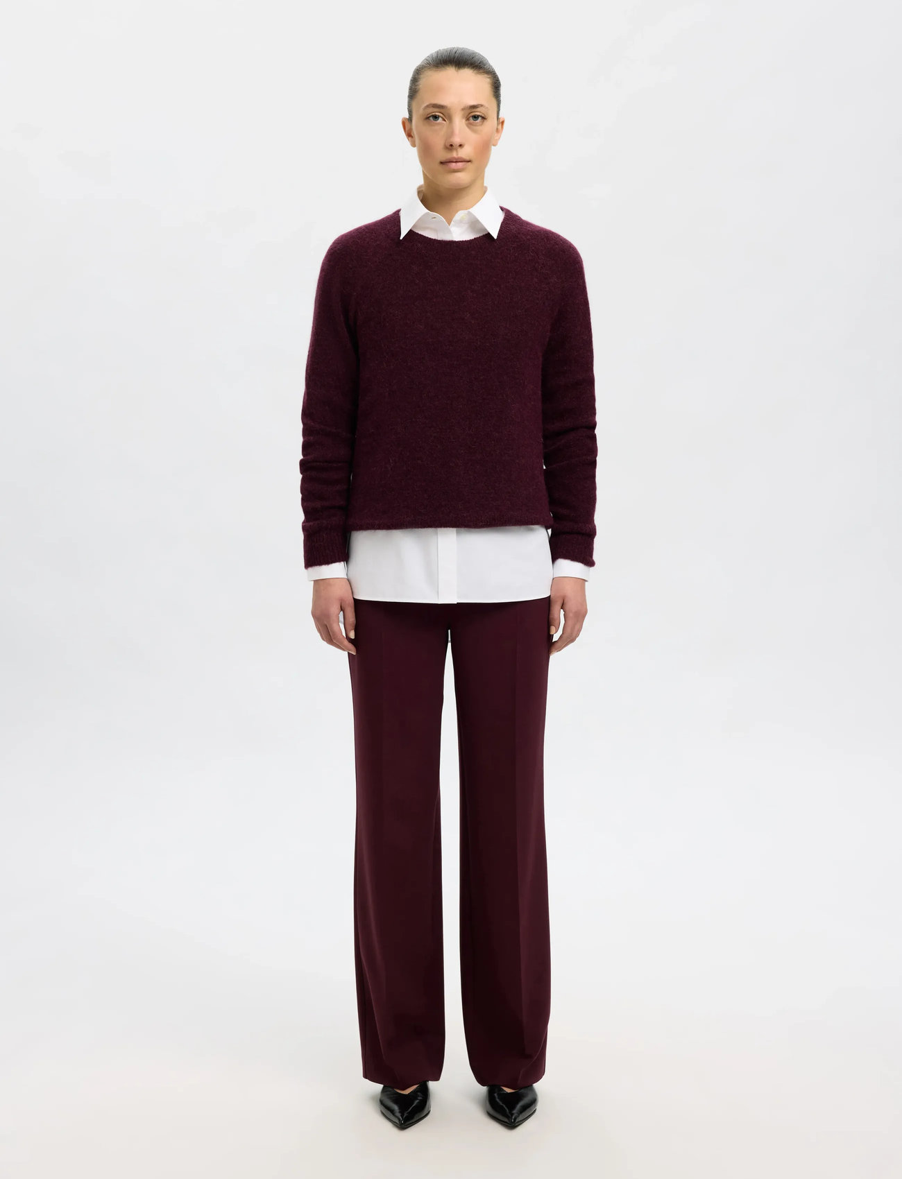 SELECTED Slflulu LS Knit O-Neck stickade tröjor dam – bild 7