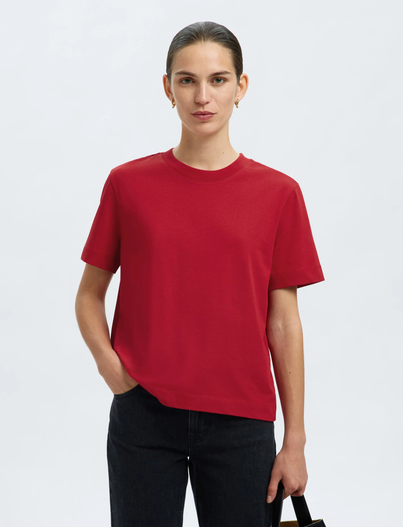 Selected Slwessential Ss Boxy Tee Noos - - XS 1