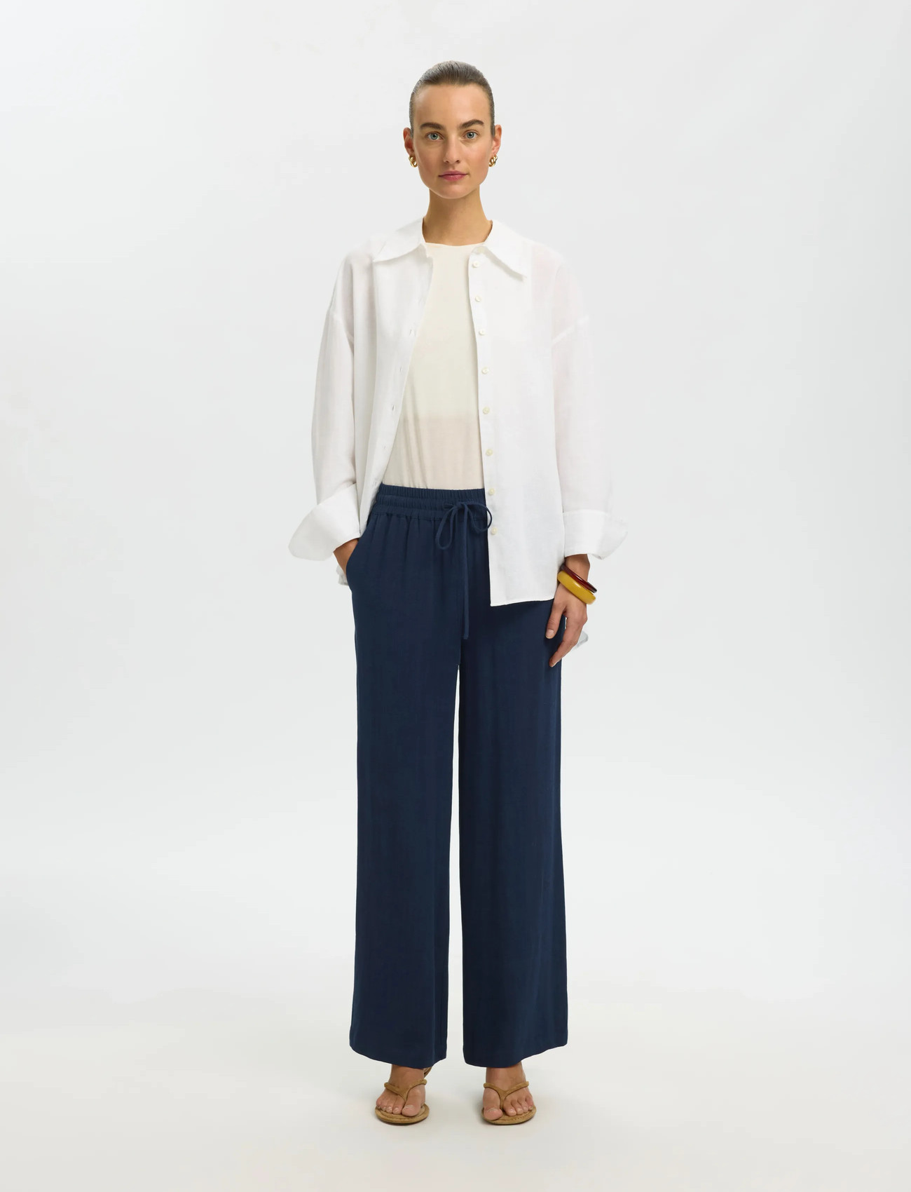 SELECTED Sflviva-Gulia HW Linen Pant linnebyxor dam – bild 7