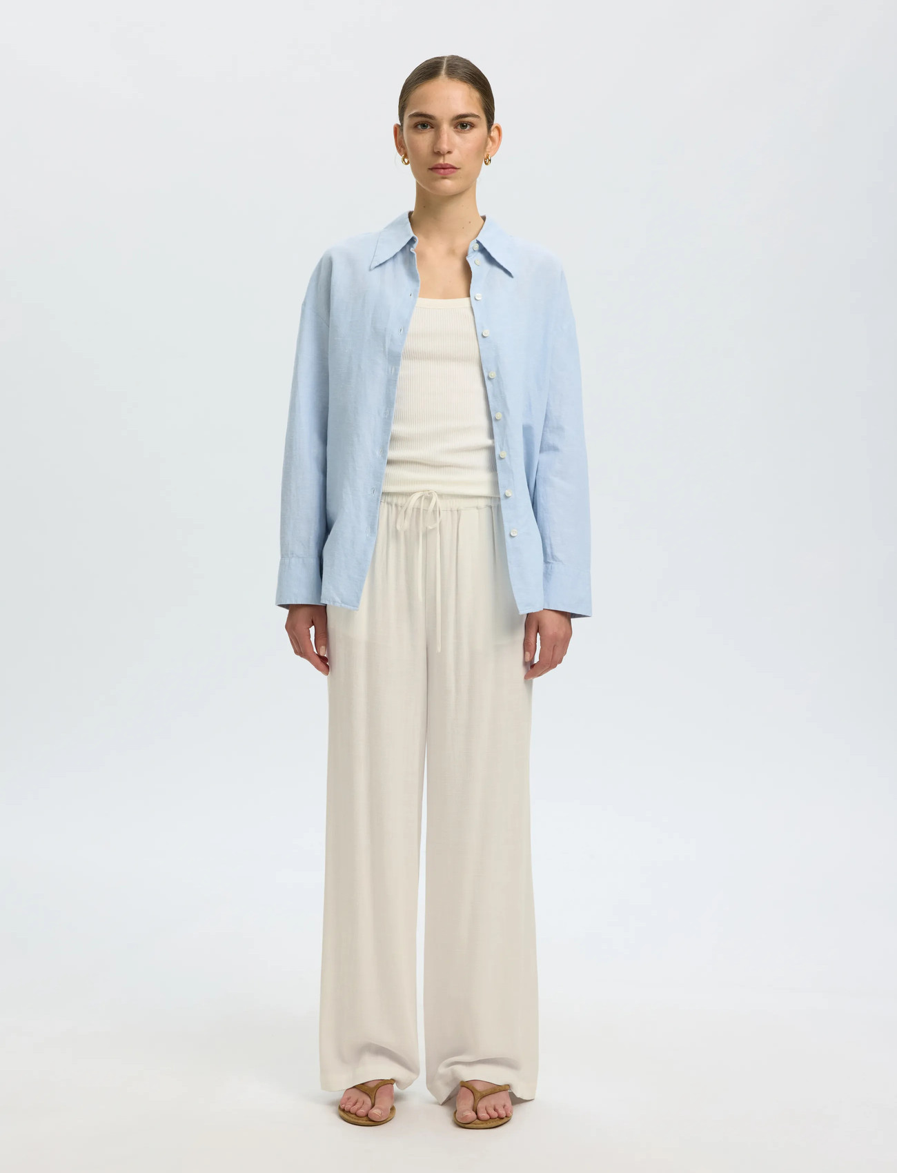 SELECTED Sflviva-Gulia HW Linen Pant linnebyxor dam – bild 7