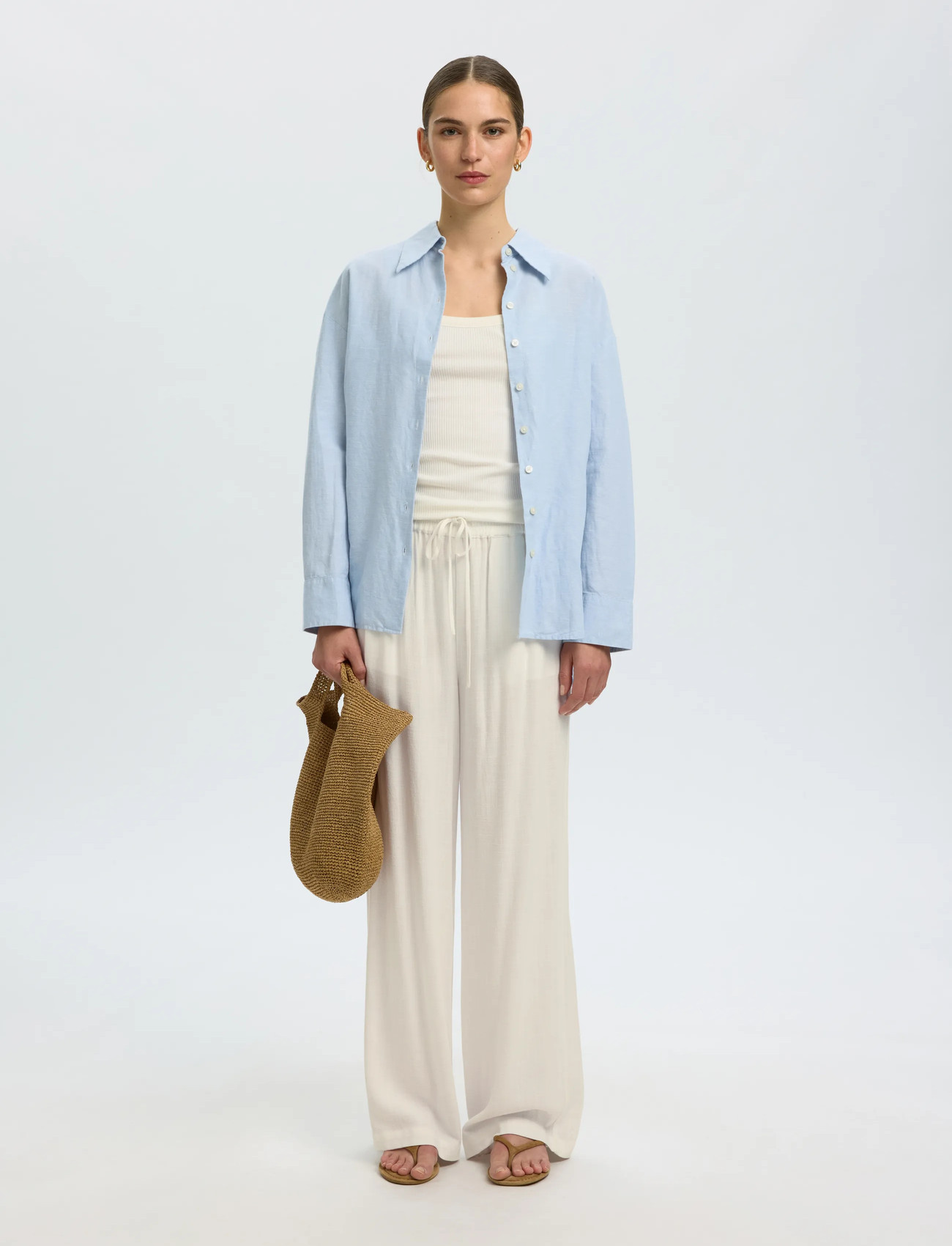 SELECTED Sflviva-Gulia HW Linen Pant linnebyxor dam – bild 9