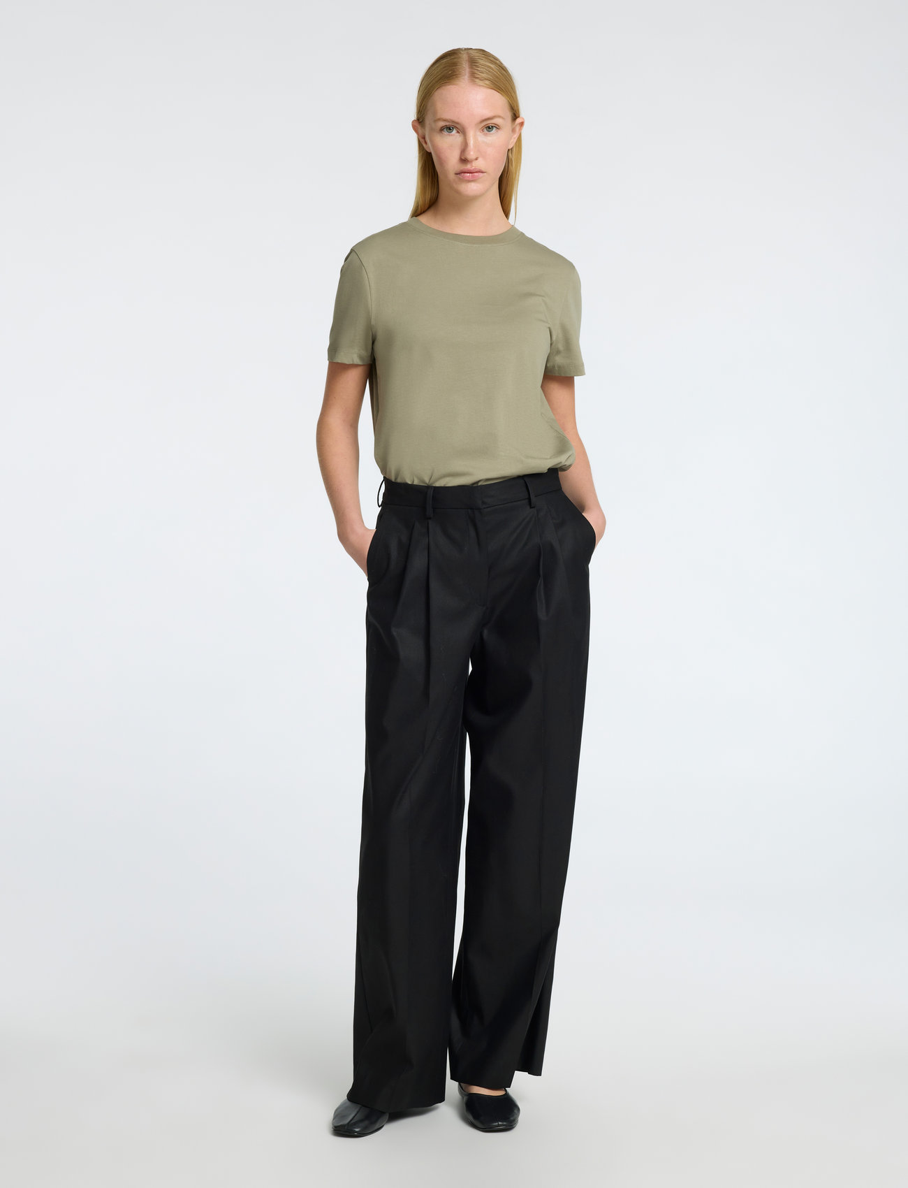 Selected Slwmyessential Ss O-Neck Tee Noos - - L 1