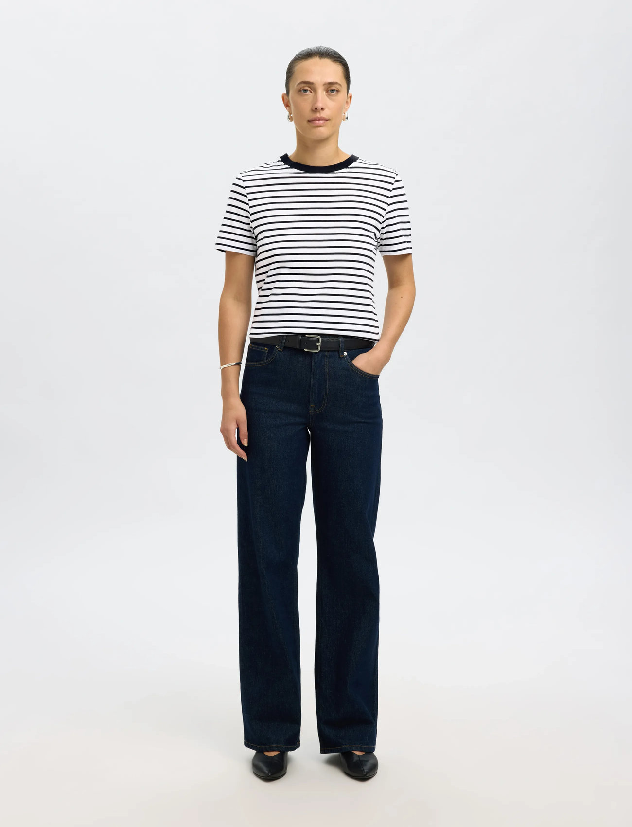 SELECTED Essential SS Stripe O-Neck Tee t-shirts dam – bild 7
