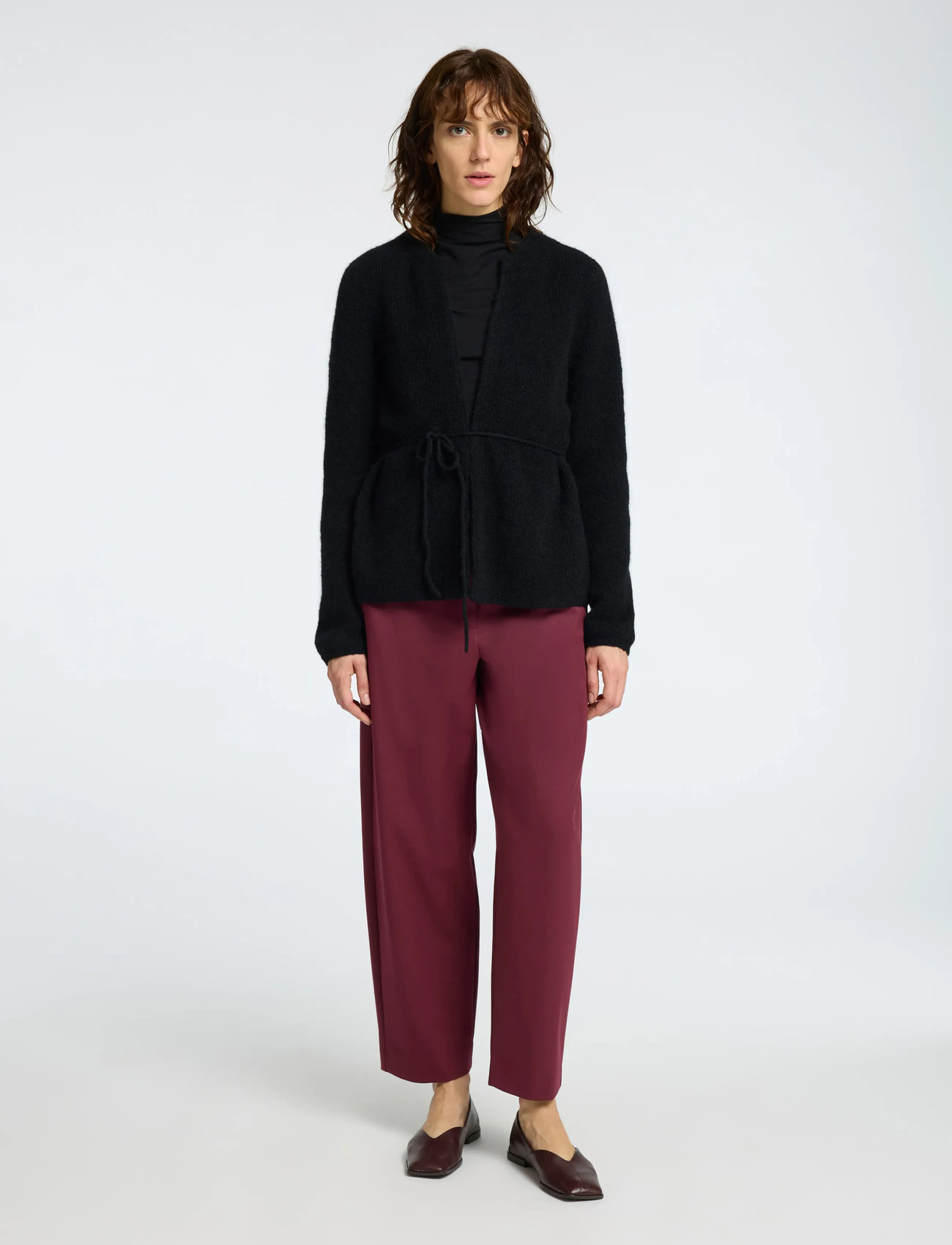 Slfsia Ras Ls Knit Belt Cardig 8