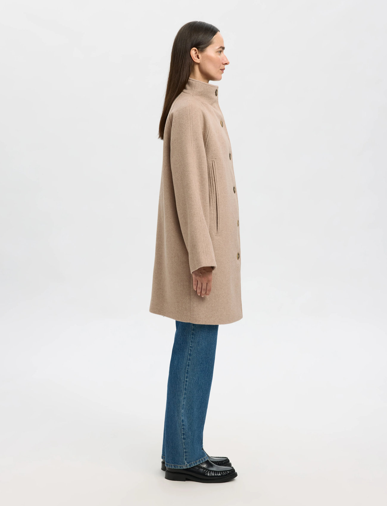 SELECTED Slfvinni Wool Blend Coat tunna kappor dam – bild 9