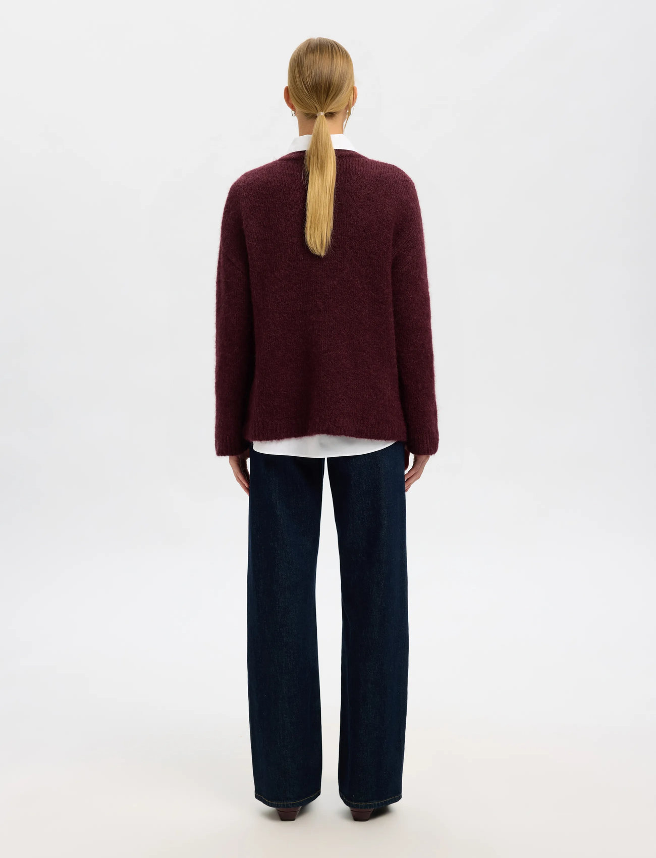 SELECTED Slfgabriella Ls Knit New O-nec stickade tröjor dam – bild 7