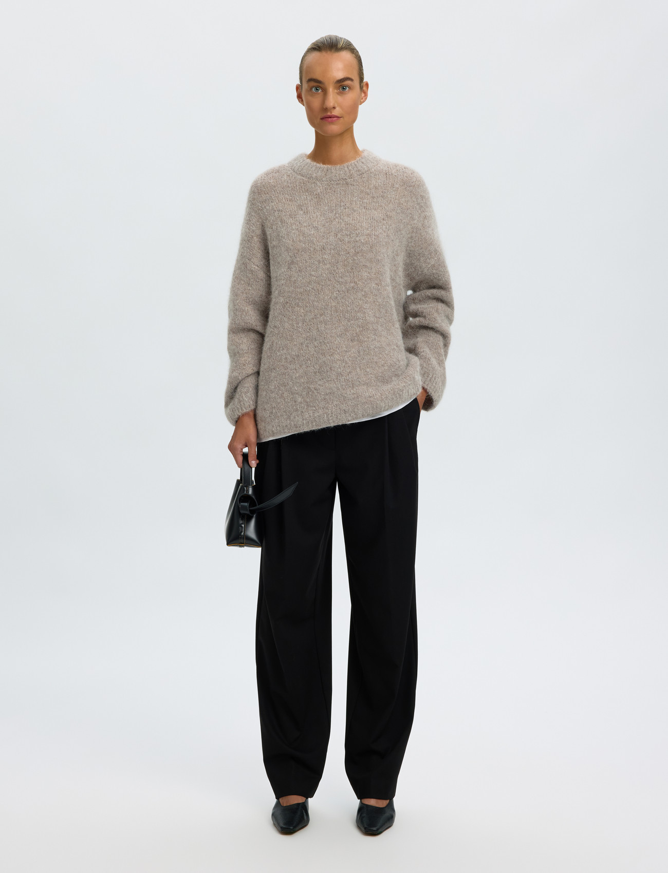 SELECTED Slfgabriella Ls Knit New O-nec stickade tröjor dam – bild 10