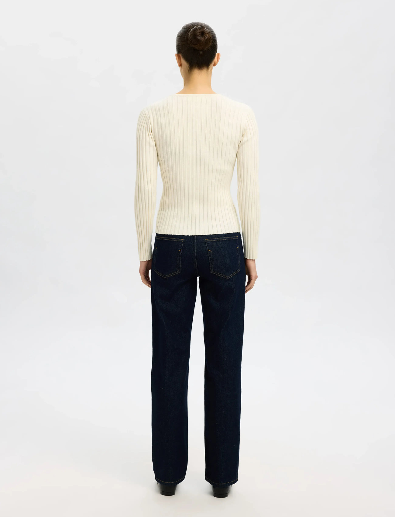 SELECTED Slfhelen Ls Knit Button O-neck koftor & cardigans dam – bild 7