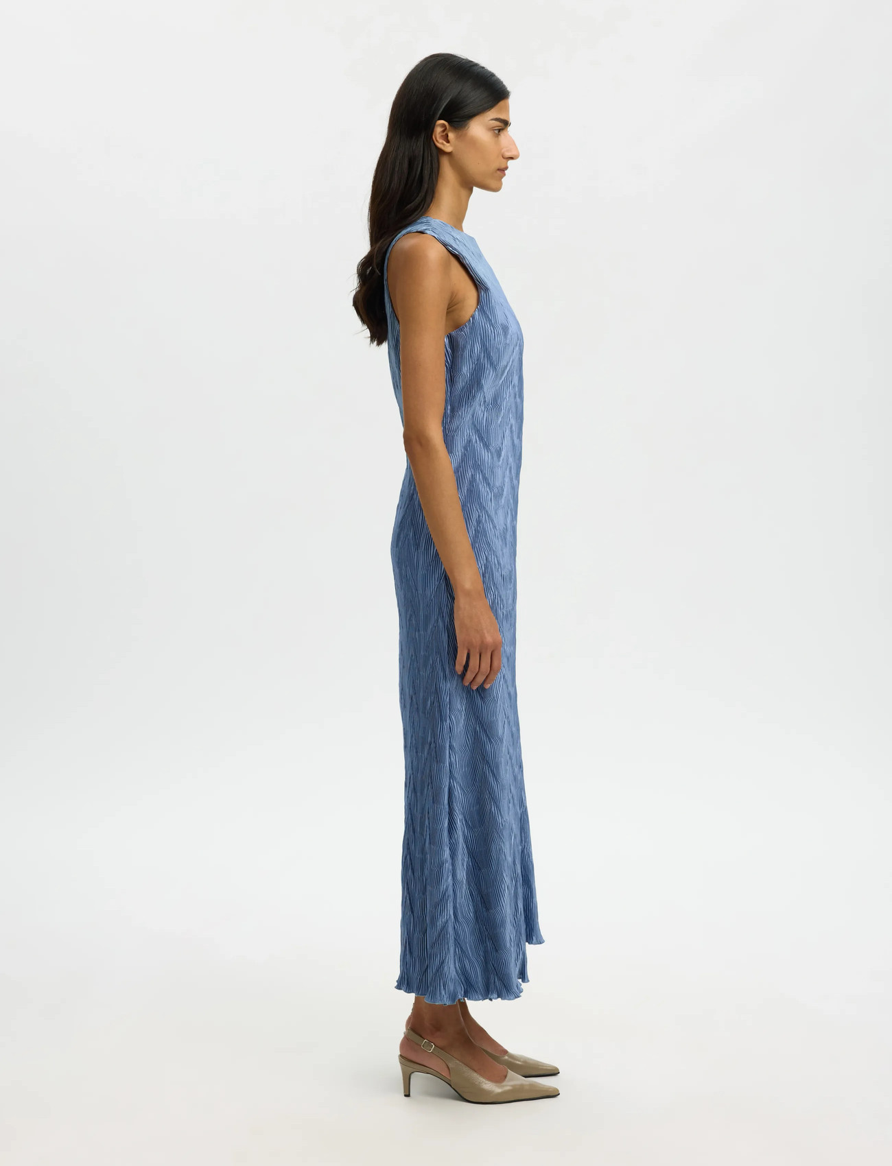 SELECTED Slfanya Sl Regular Ankle Plissé Dress maxiklänningar dam – bild 10