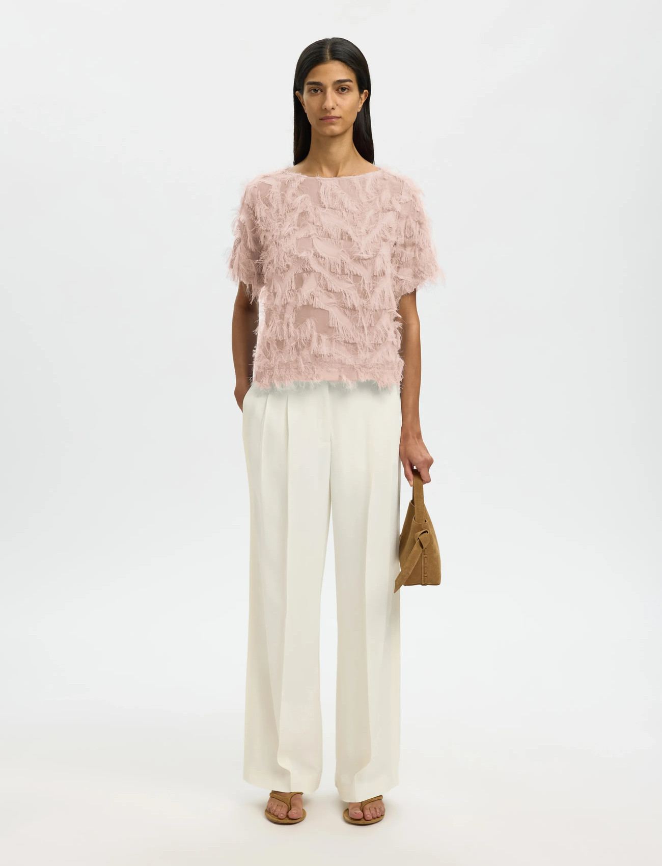 SELECTED Slfmyline Ss Boat Neck Top skjortor & blusar dam – bild 9