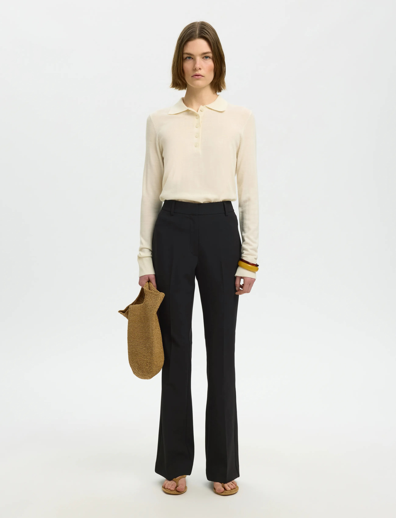 SELECTED Slfrita Mw Slim Flared Pant kostymbyxor dam – bild 7