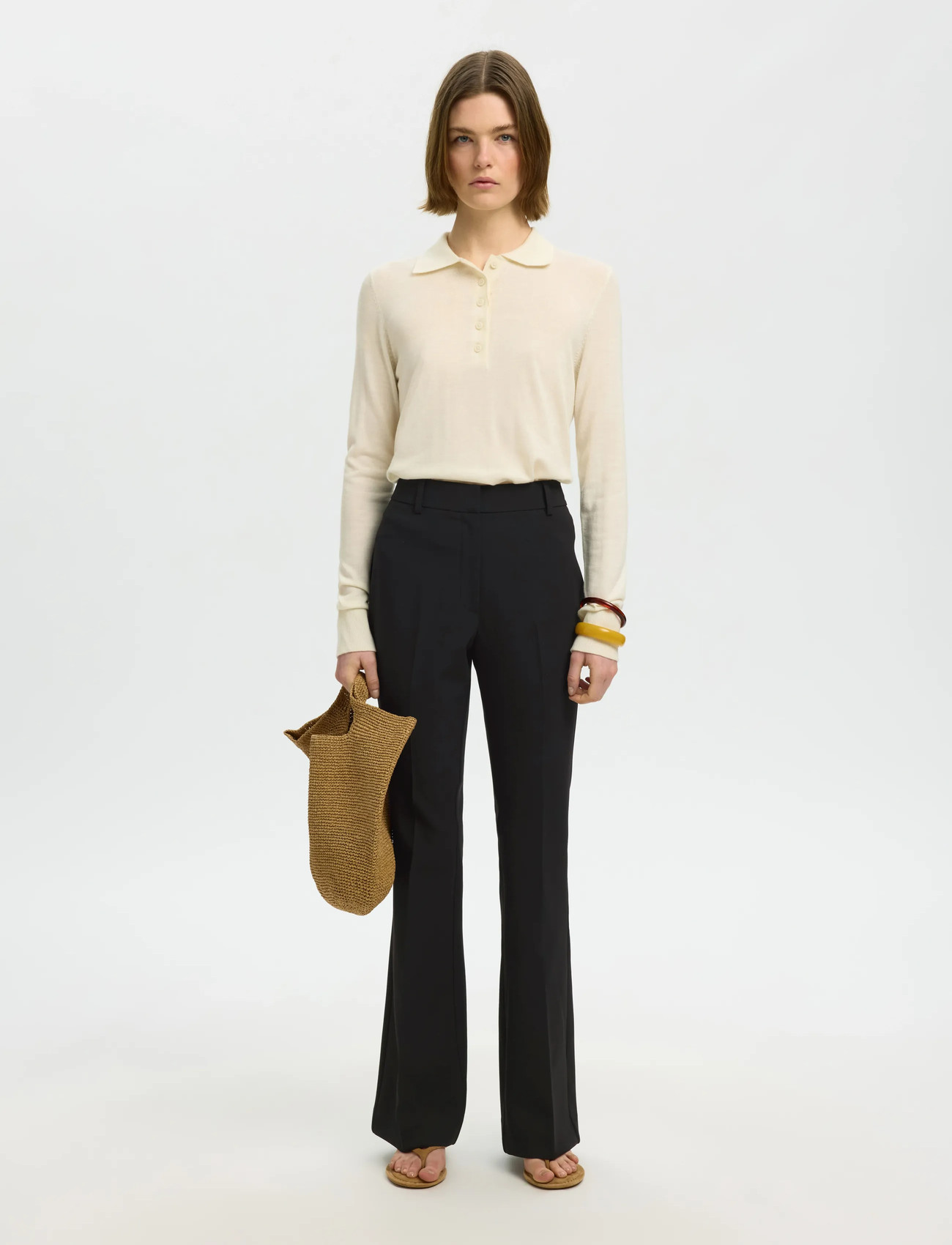 SELECTED Slfrita Mw Slim Flared Pant kostymbyxor dam – bild 9