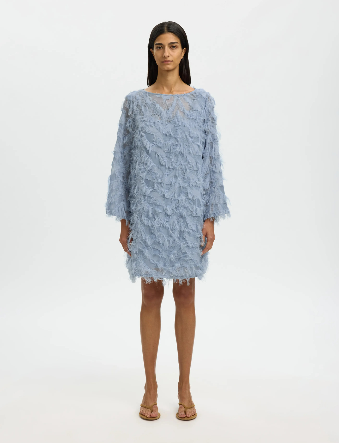 SELECTED Slfmyline Relaxed Ls Boat Neck Dress klänningar dam – bild 7