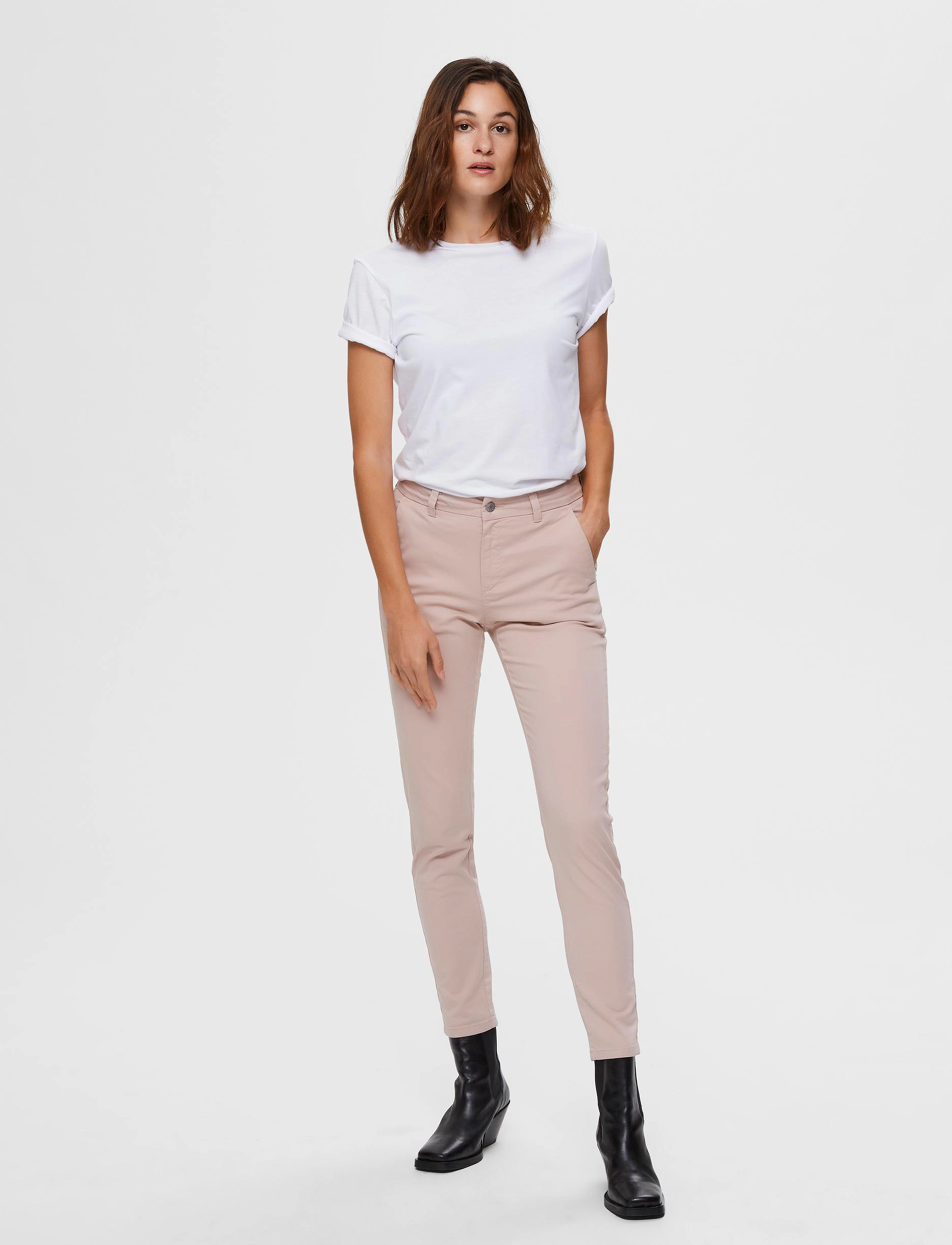 Selected - SLFMY PERFECT SS TEE BOX CUT B NOOS - t-särgid - bright white - 4