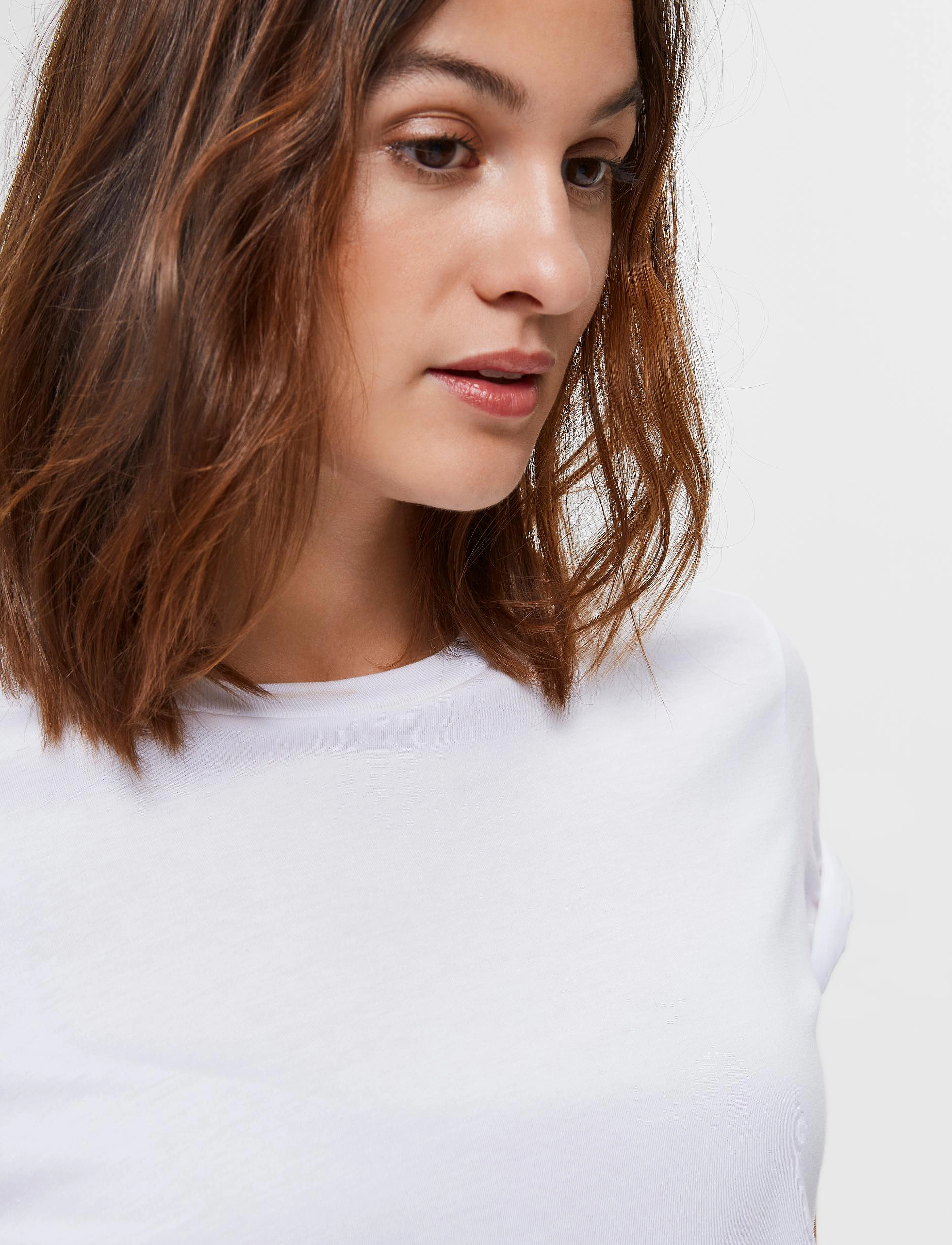 Selected - SLFMY PERFECT SS TEE BOX CUT B NOOS - t-särgid - bright white - 5
