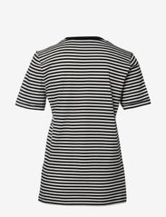 Selected Femme - SLFMY PERFECT SS TEE BOX CUT-STRI B NOOS - t-shirts - black - 1