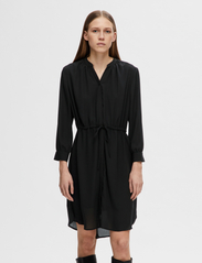 Selected Femme - SLFDAMINA 7/8 DRESS B NOOS - sommerkjoler - black - 0