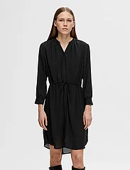 Selected Femme - SLFDAMINA 7/8 DRESS B NOOS - kurze kleider - black - 2