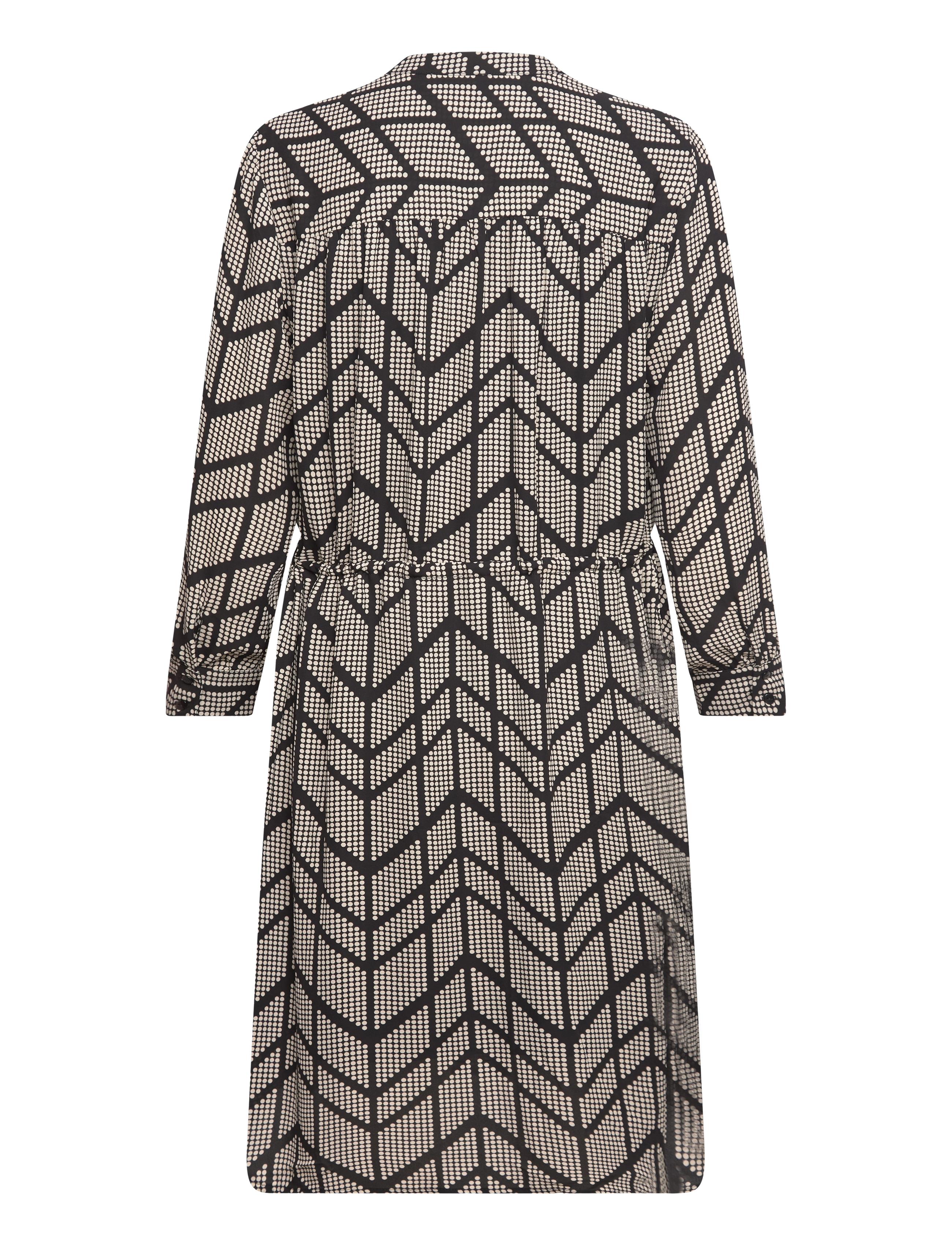 Selected - SLFDAMINA 7/8 AOP DRESS - hemdkleider - black - 2