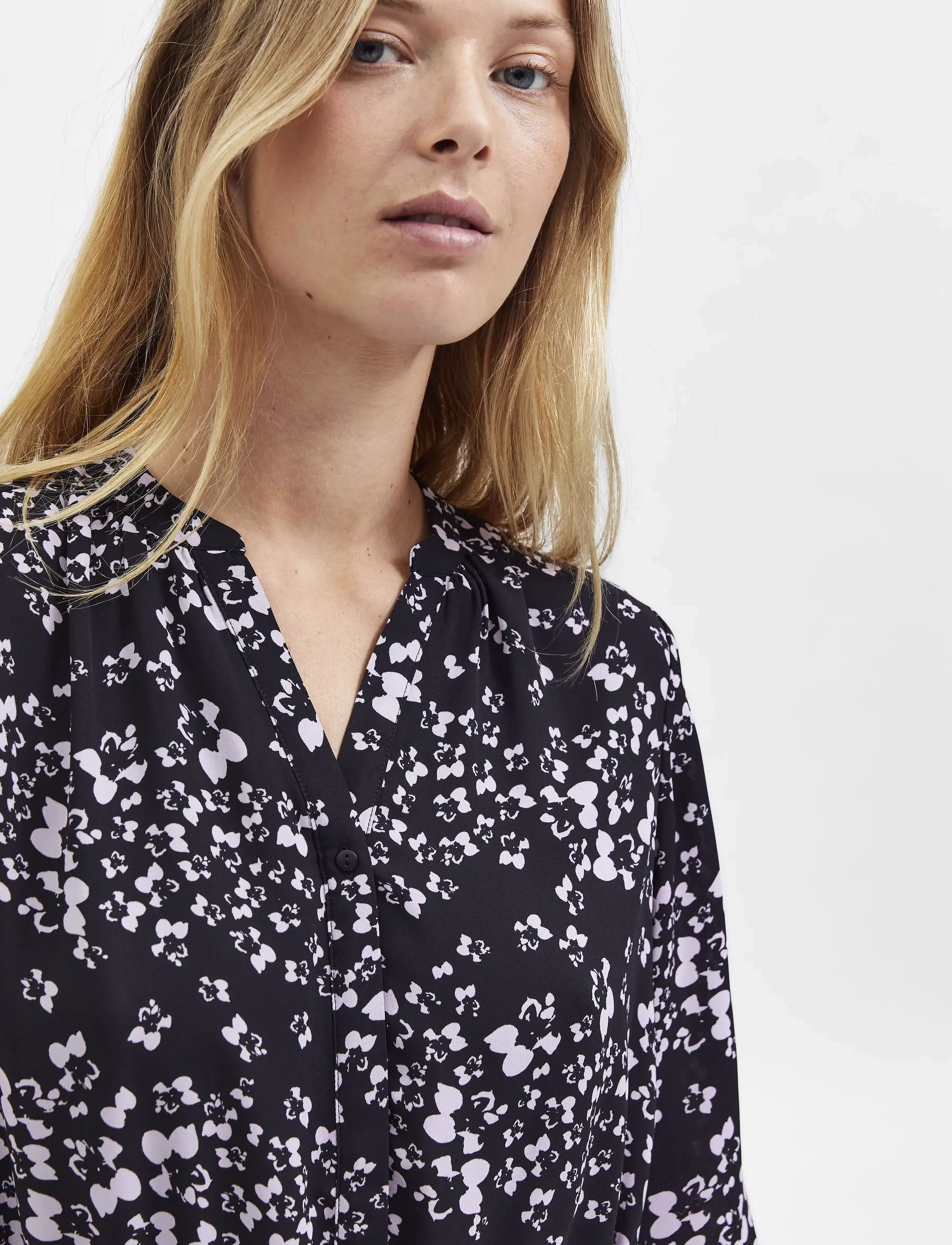Selected - SLFDAMINA 7/8 AOP DRESS - laveste priser - black - 5