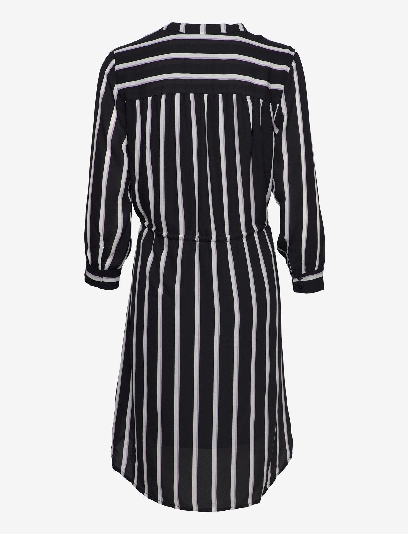 Selected - SLFDAMINA 7/8 AOP DRESS - skjortklänningar - black - 2