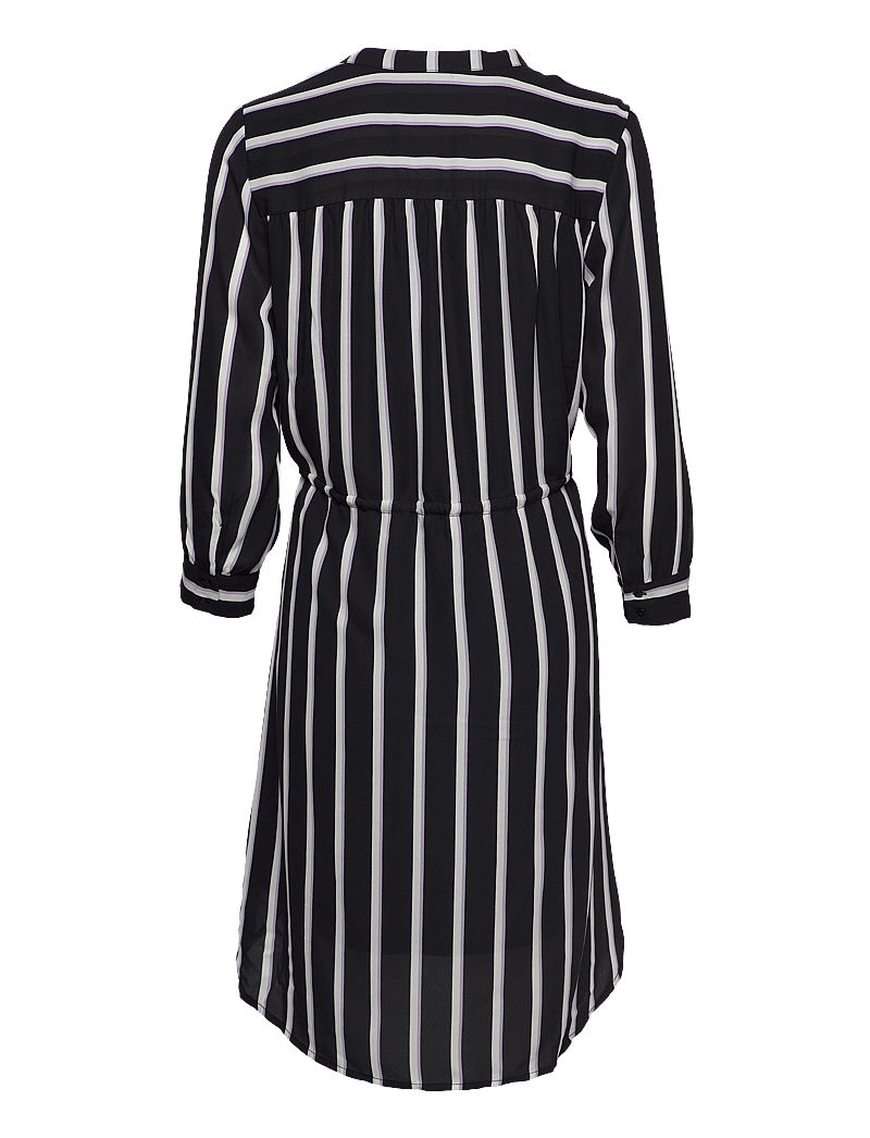 Selected - SLFDAMINA 7/8 AOP DRESS B NOOS - skjortklänningar - black - 2