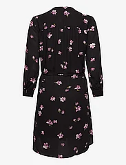 Selected Femme - SLFDAMINA 7/8 AOP DRESS B NOOS - marškinių tipo suknelės - black - 1