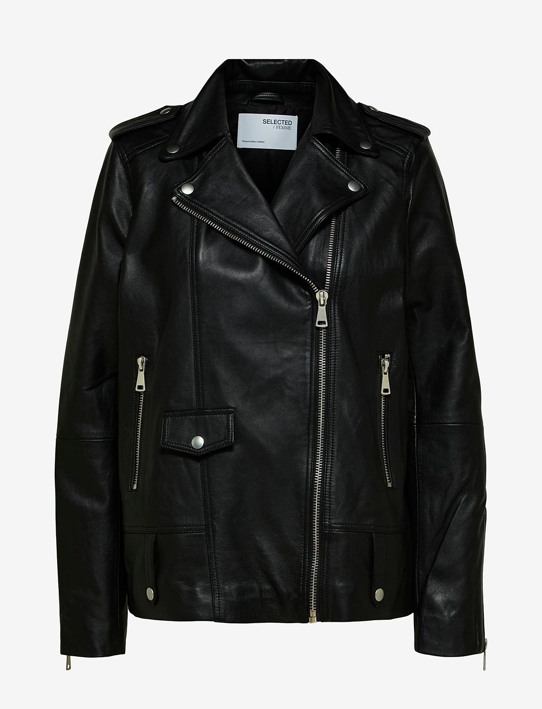 udløser Wardian sag bælte Selected Femme Slfmadison Leather Jacket - 299.99 €. Buy Leather jackets  from Selected Femme online at Boozt.com. Fast delivery and easy returns