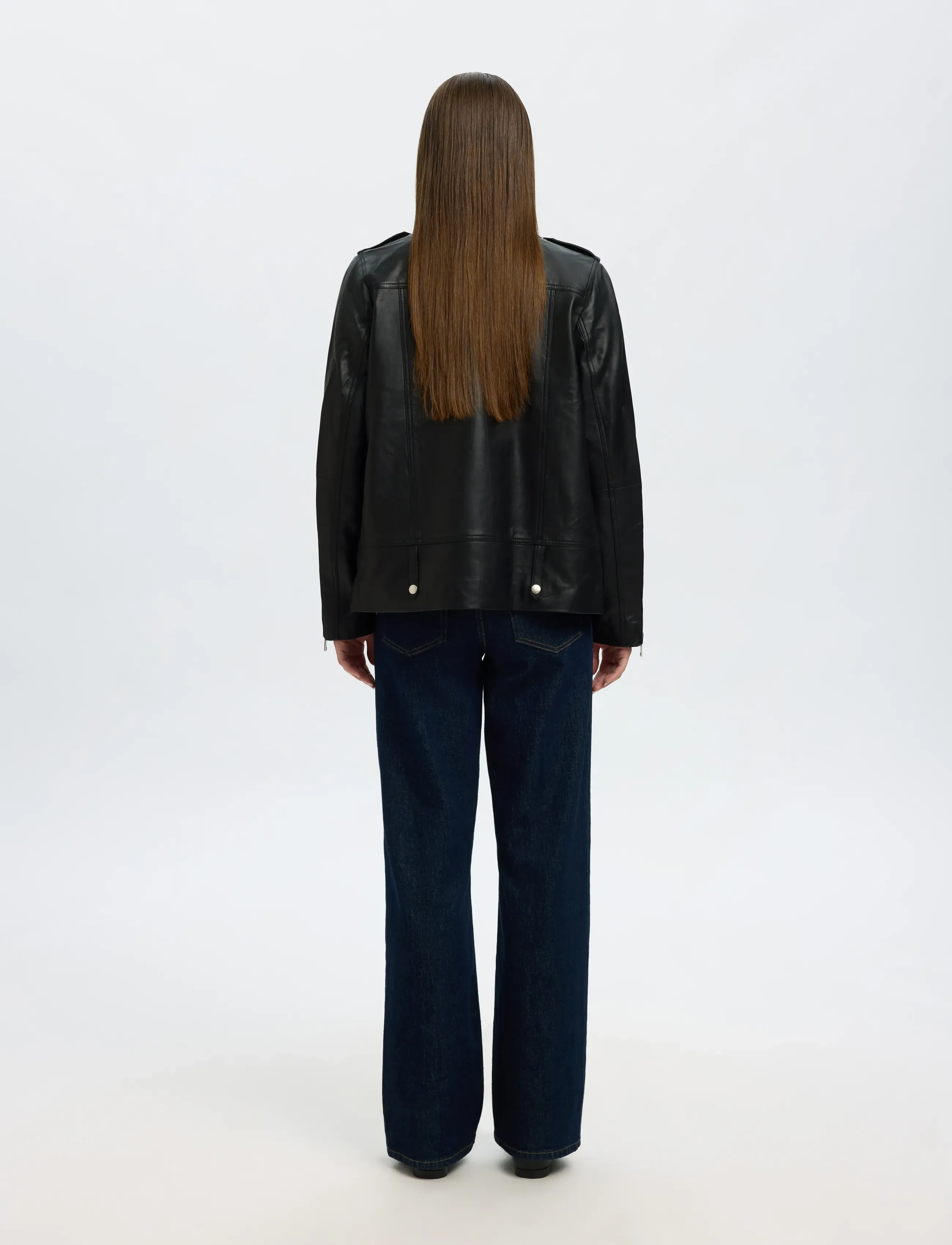 Selected - SLWMADISON LEATHER JACKET B NOOS - kurtki wiosenne - black - 2