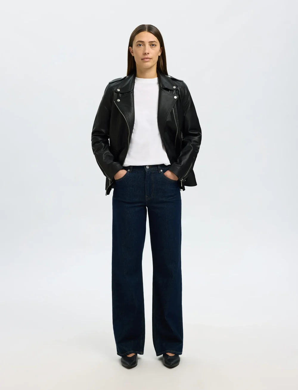 Selected - SLFMADISON LEATHER JACKET B NOOS - læderjakker - black - 5