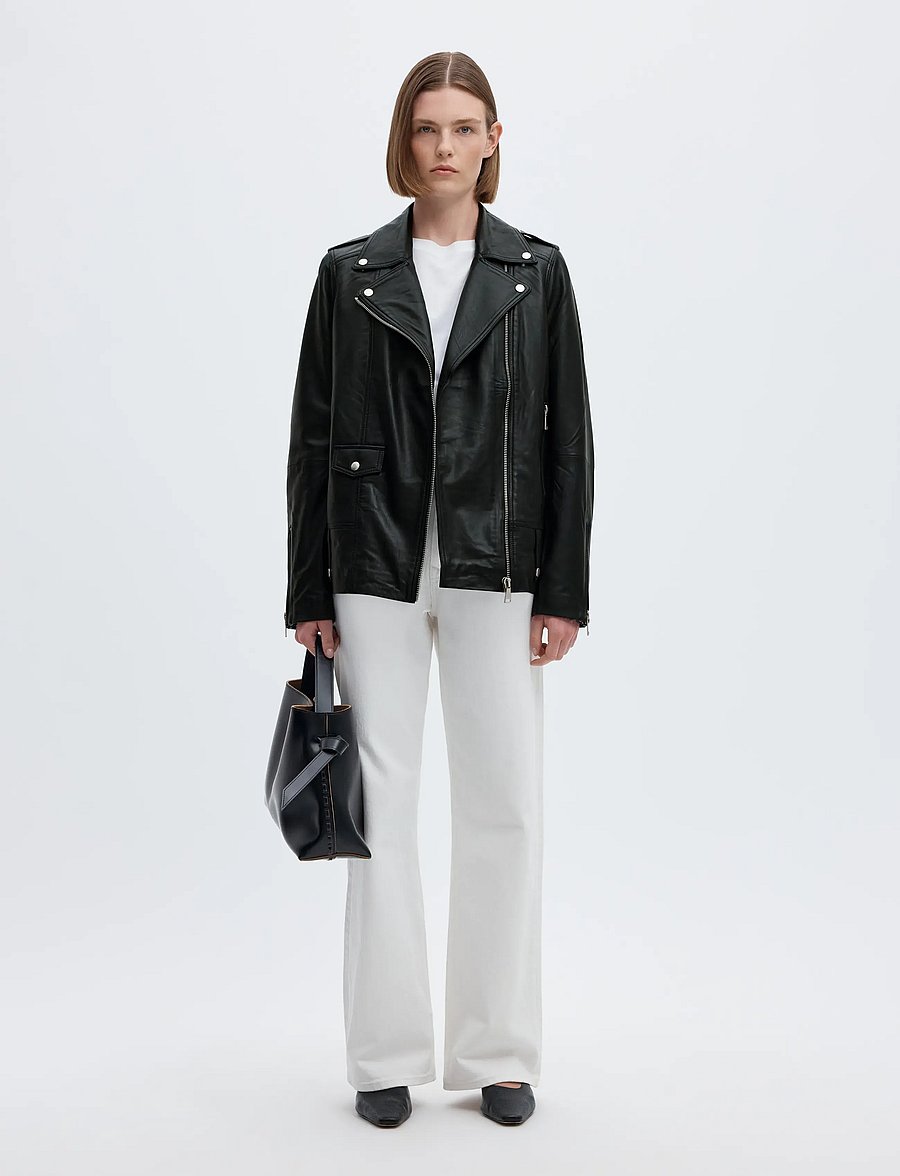 Selected - SLWMADISON LEATHER JACKET B NOOS - leren jassen - black - 5
