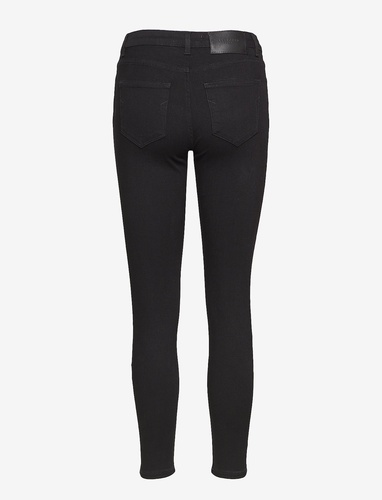 Selected Femme - SLFIDA MW SKINNY  BLACK JEANS U NOOS - skinny jeans - black denim - 1