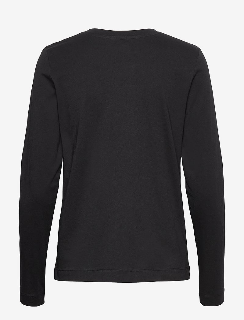 Selected - SLFSTANDARD LS TEE - langärmlige tops - black - 2
