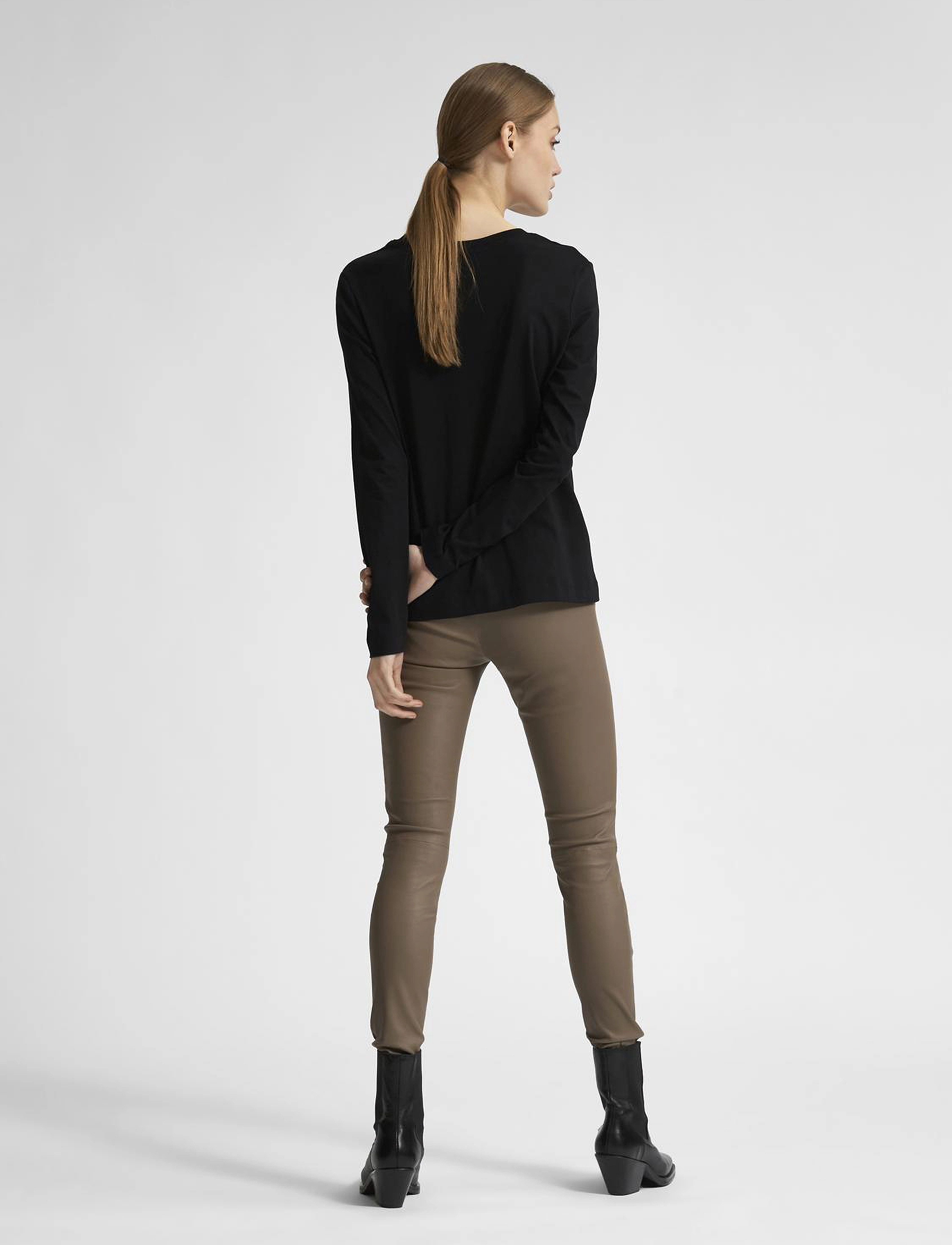 Selected - SLFSTANDARD LS TEE NOOS - topi ar garām piedurknēm - black - 3
